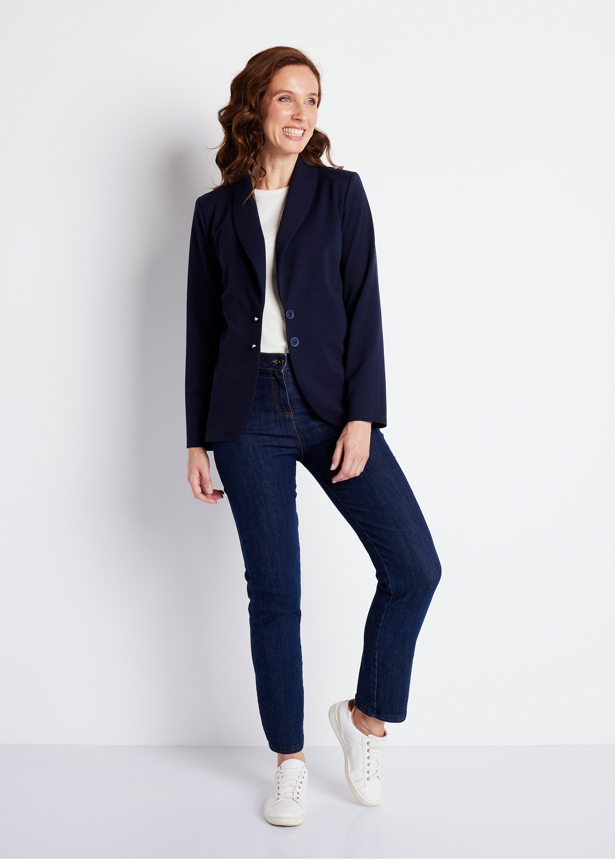 Veste_col_châle_maille_fluide_Marine_SF1_slim