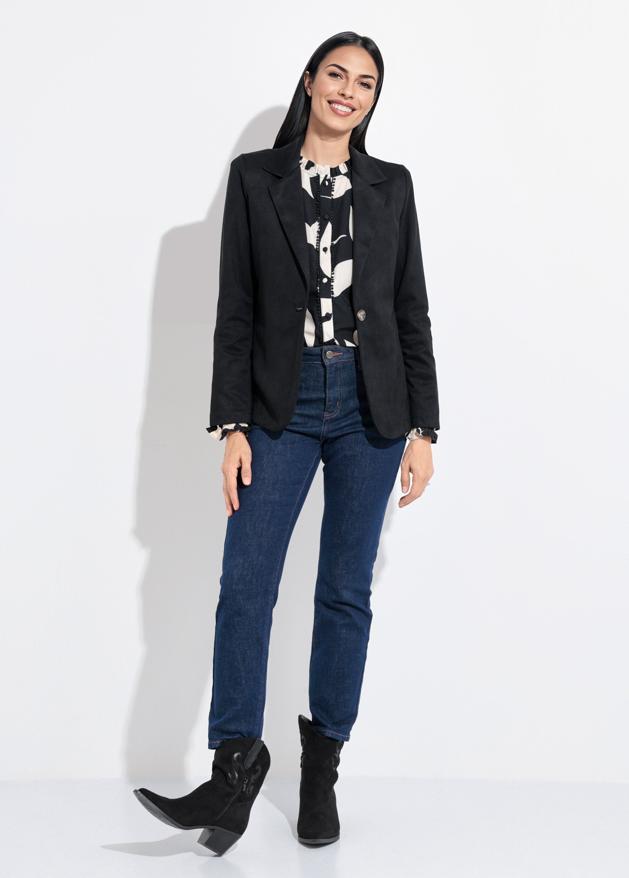 Veste_col_tailleur_1_bouton_twill_souple_Noir_SF1_slim