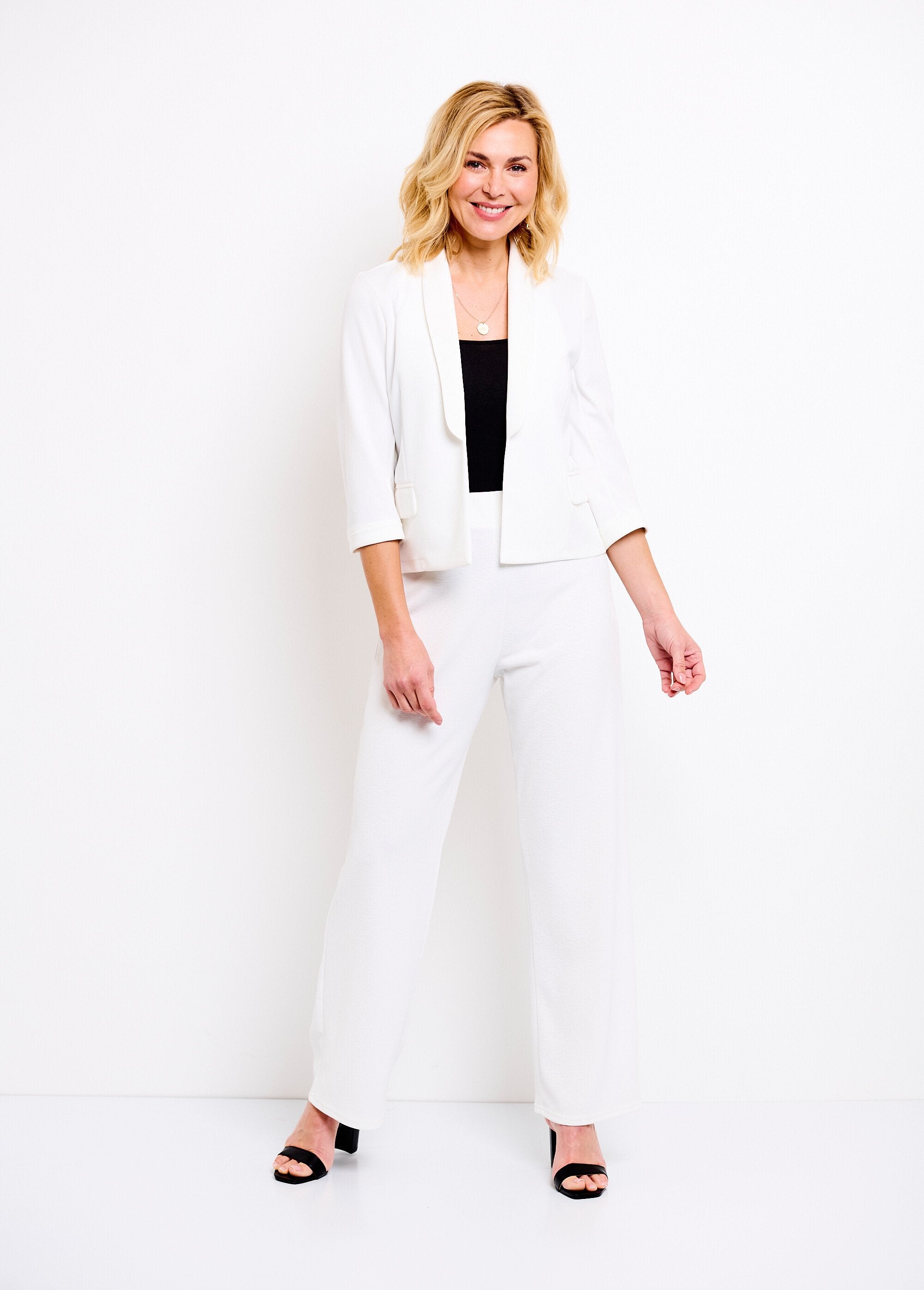 Effen_kort_smokvest_3/4_mouwen_Blanc_SF1_slim