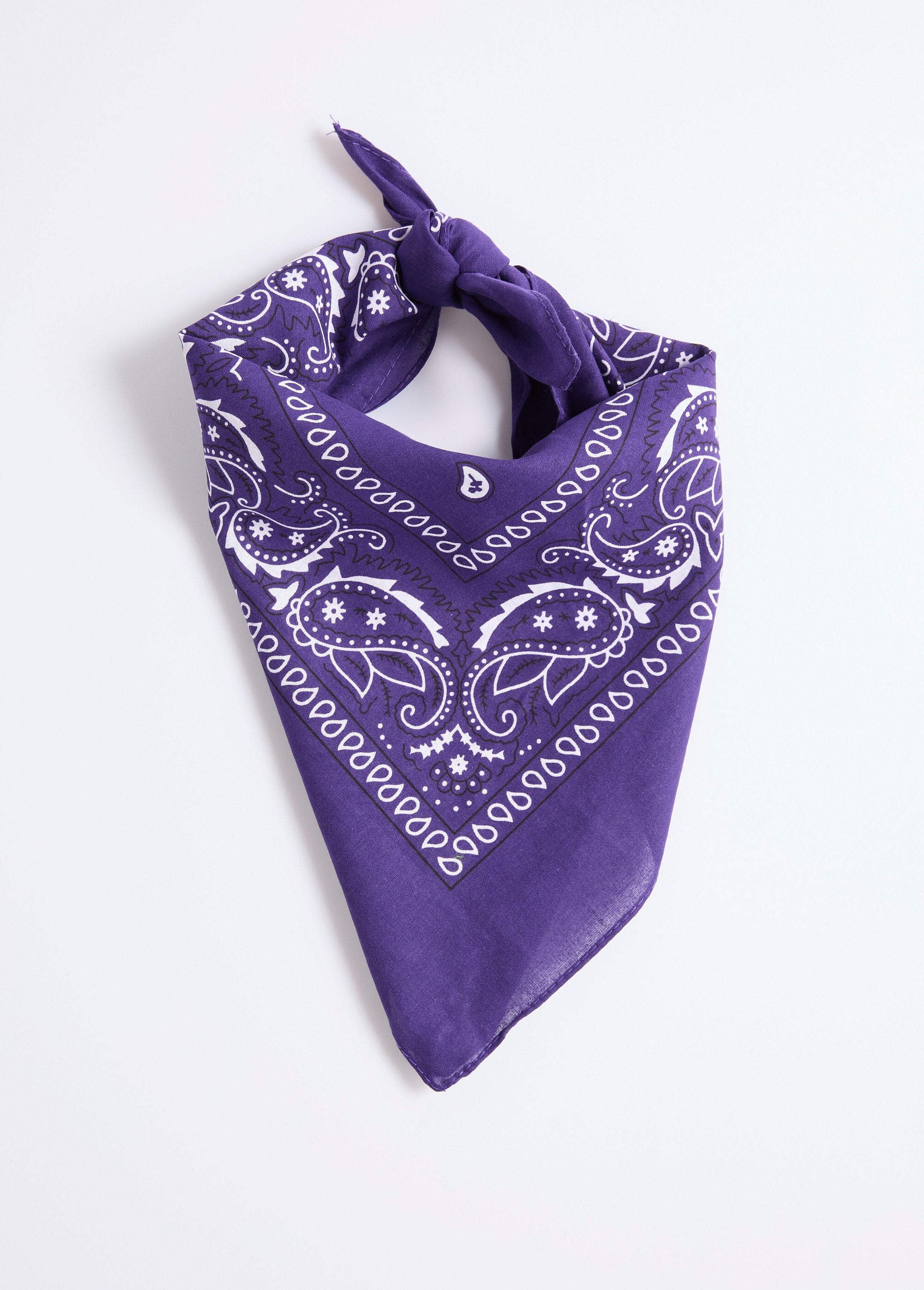 Vierkante_bandana_sjaal_Violet_fonce_FA1_slim