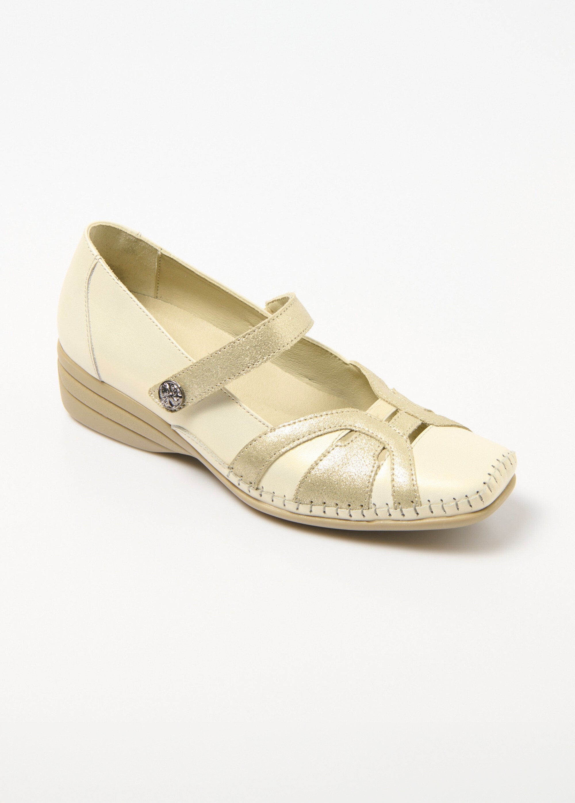 Ballerines_largeur_confort_cuir_scratchées_Beige_dore_FA1_slim