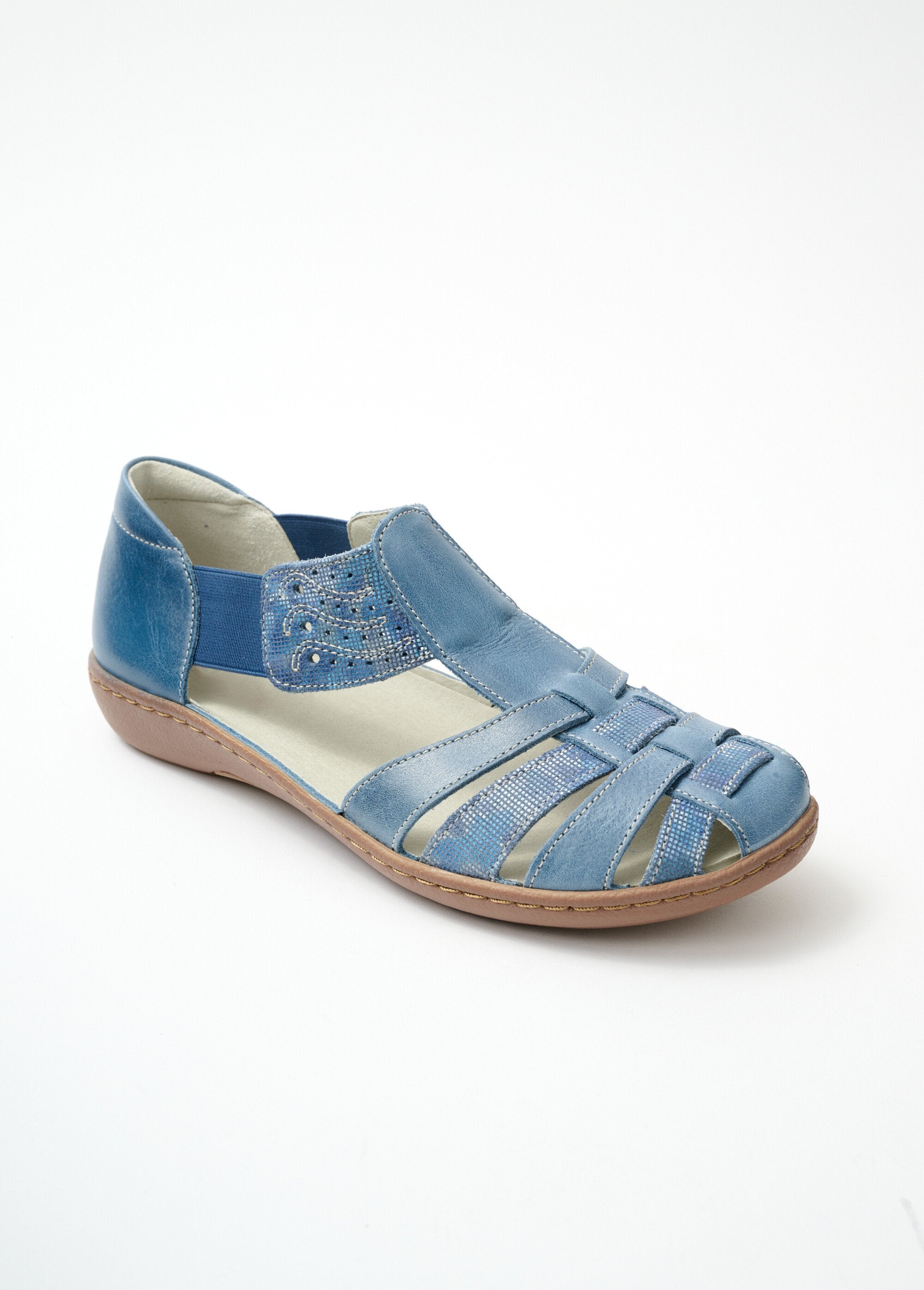 Ballerines_largeur_confort_élastiquées_cuir_Bleu_FA1_slim