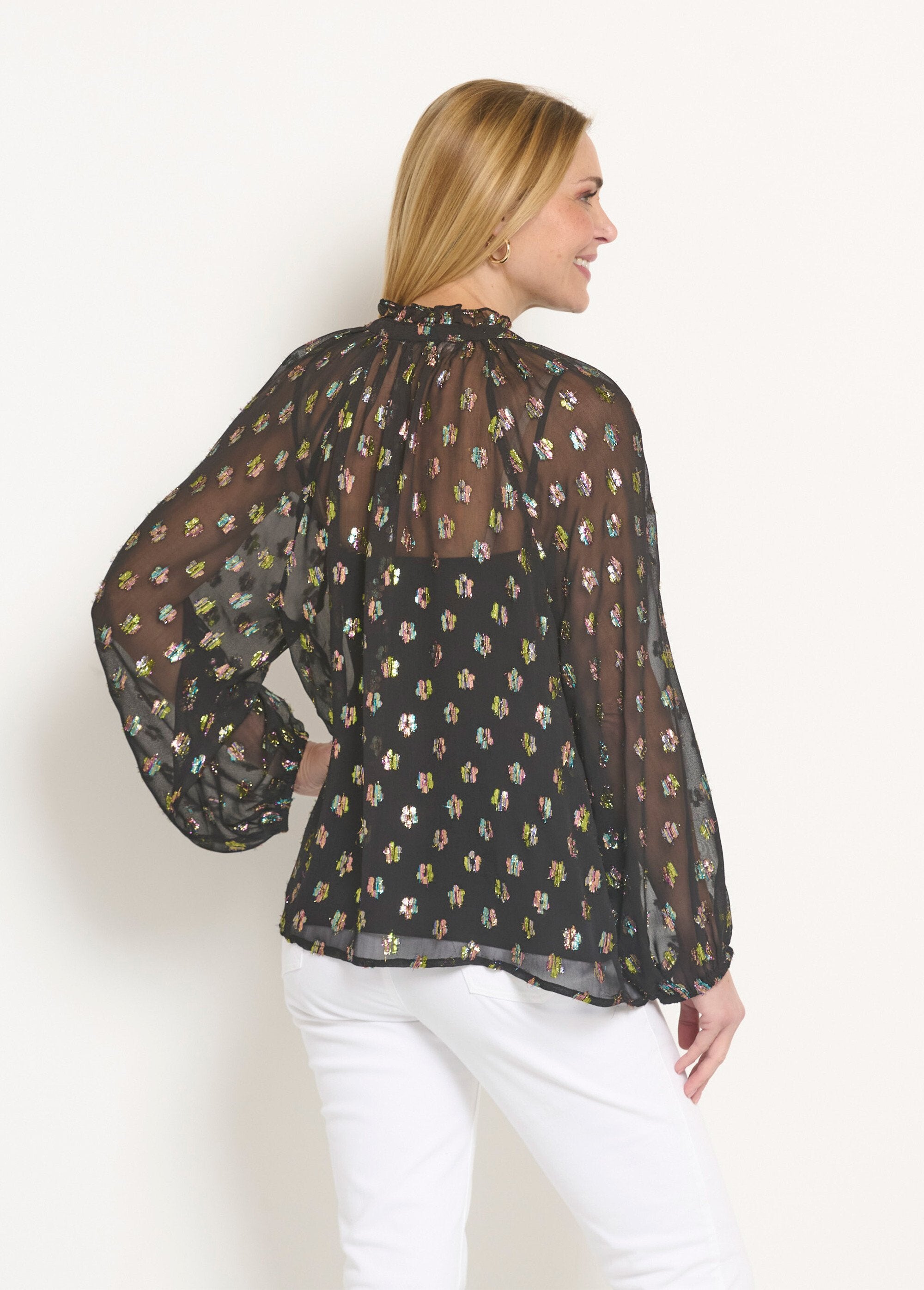 Blouse_voile_motifs_métallisés_encolure_V_Noir_DO1_slim