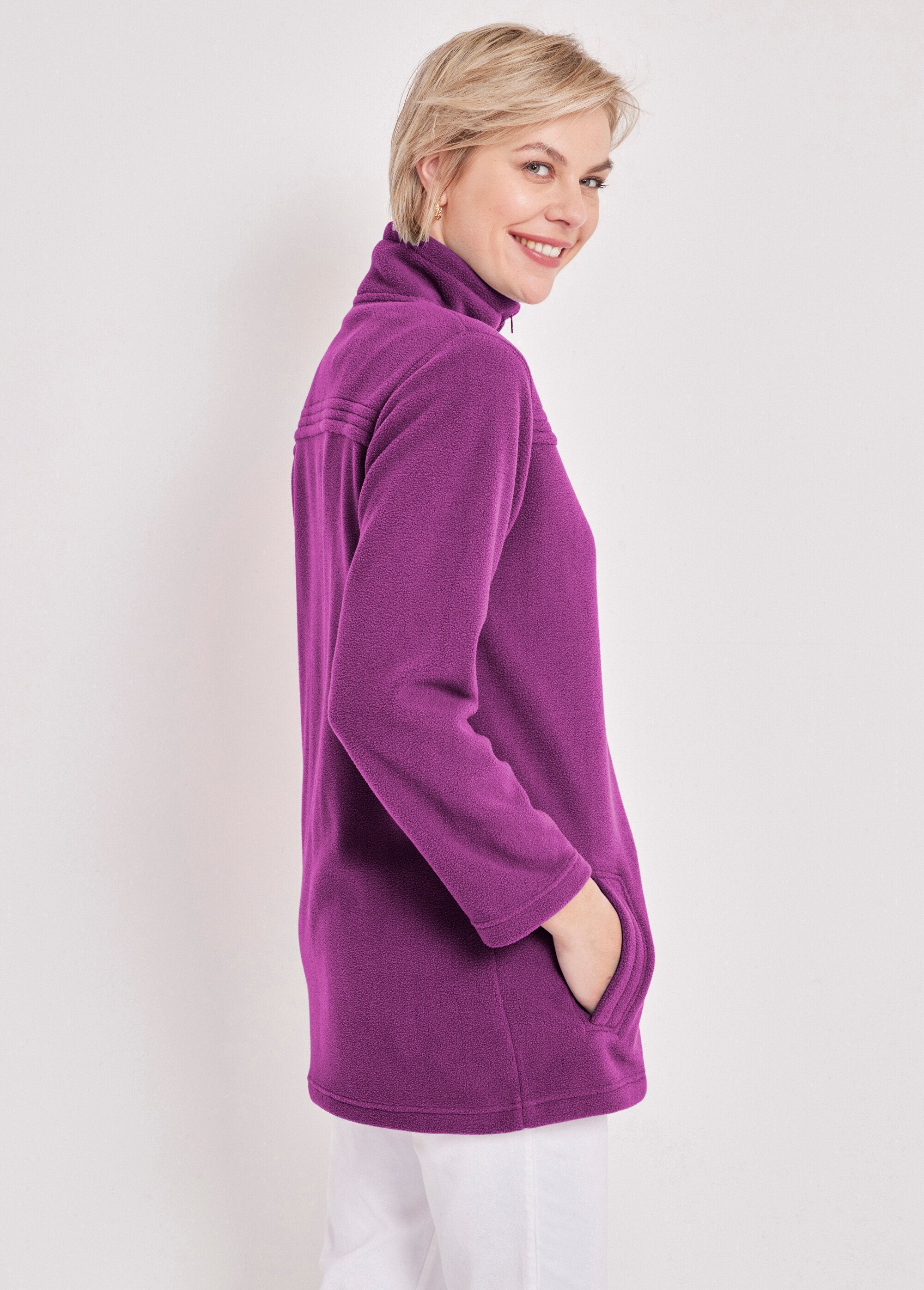 Blouson_zippé_manches_longues_polaire_Aubergine_DR1_slim