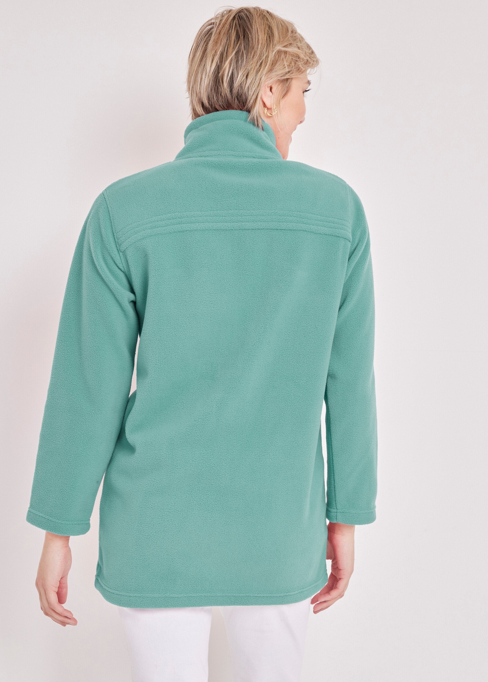 Blouson_zippé_manches_longues_polaire_Vert_menthe_DO1_slim