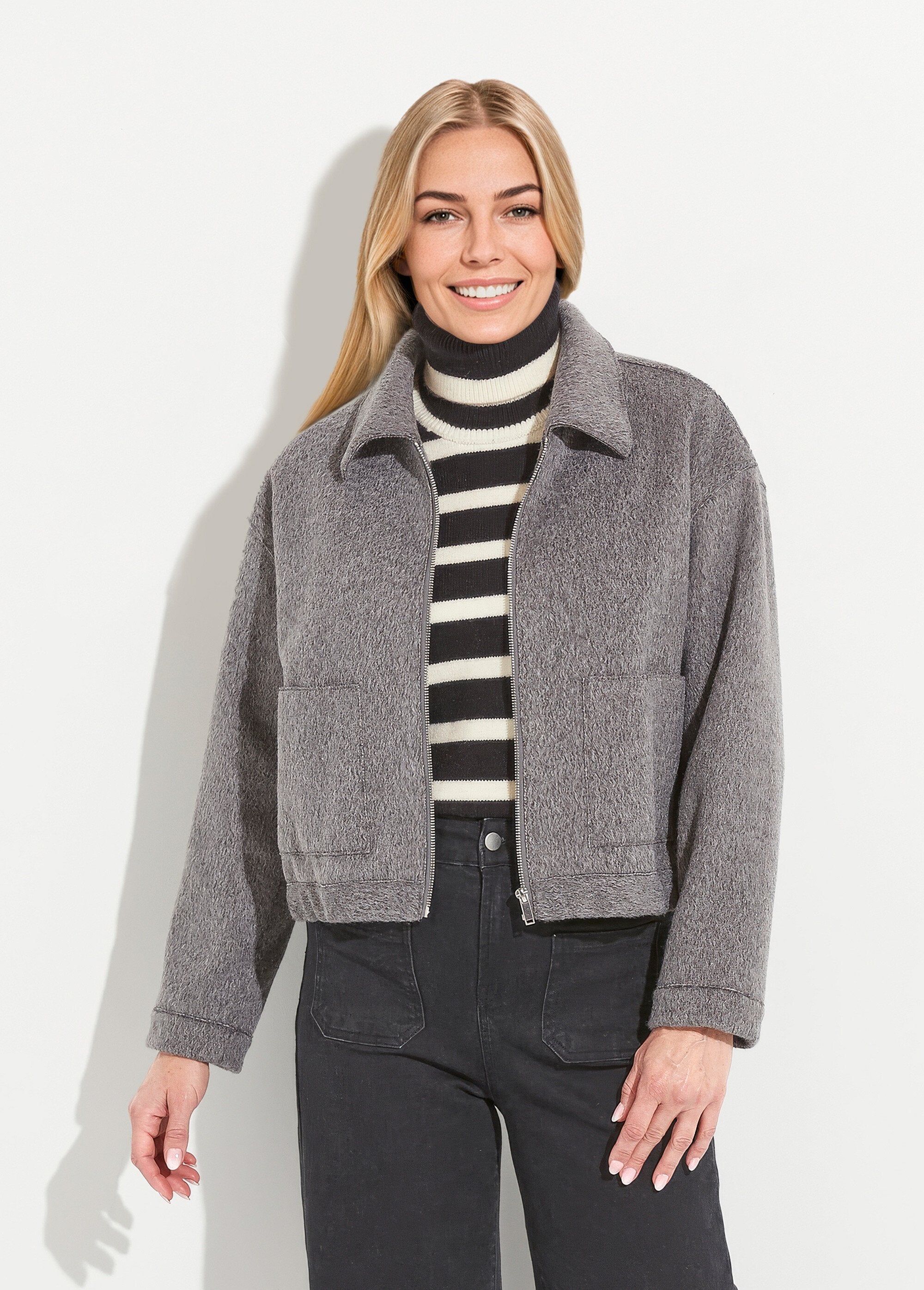 Blouson_zippé_tissu_bouclette_uni_Gris_FA1_slim