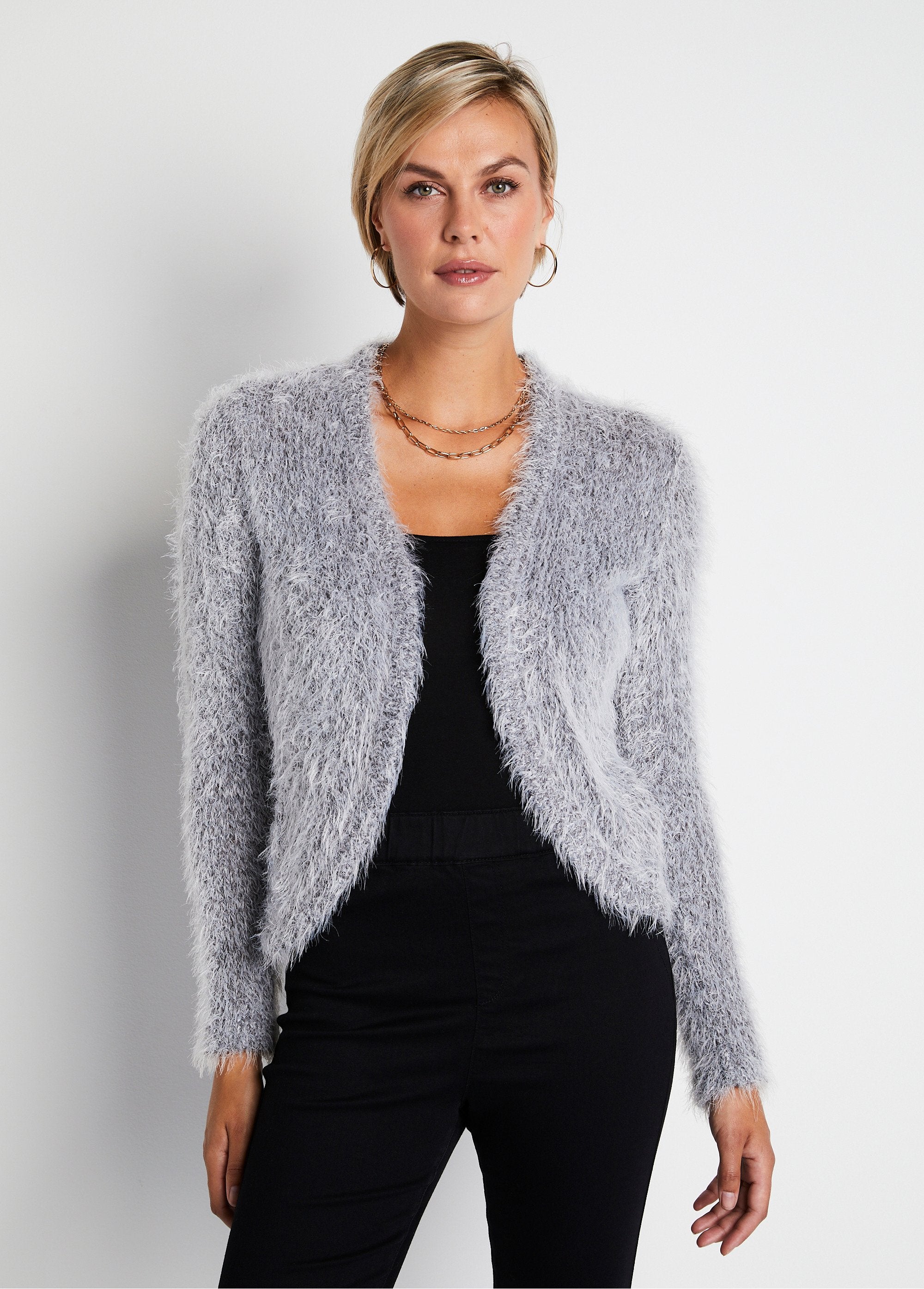 Gilet_boléro_court_maille_effet_poilu_Argent_FA1_slim