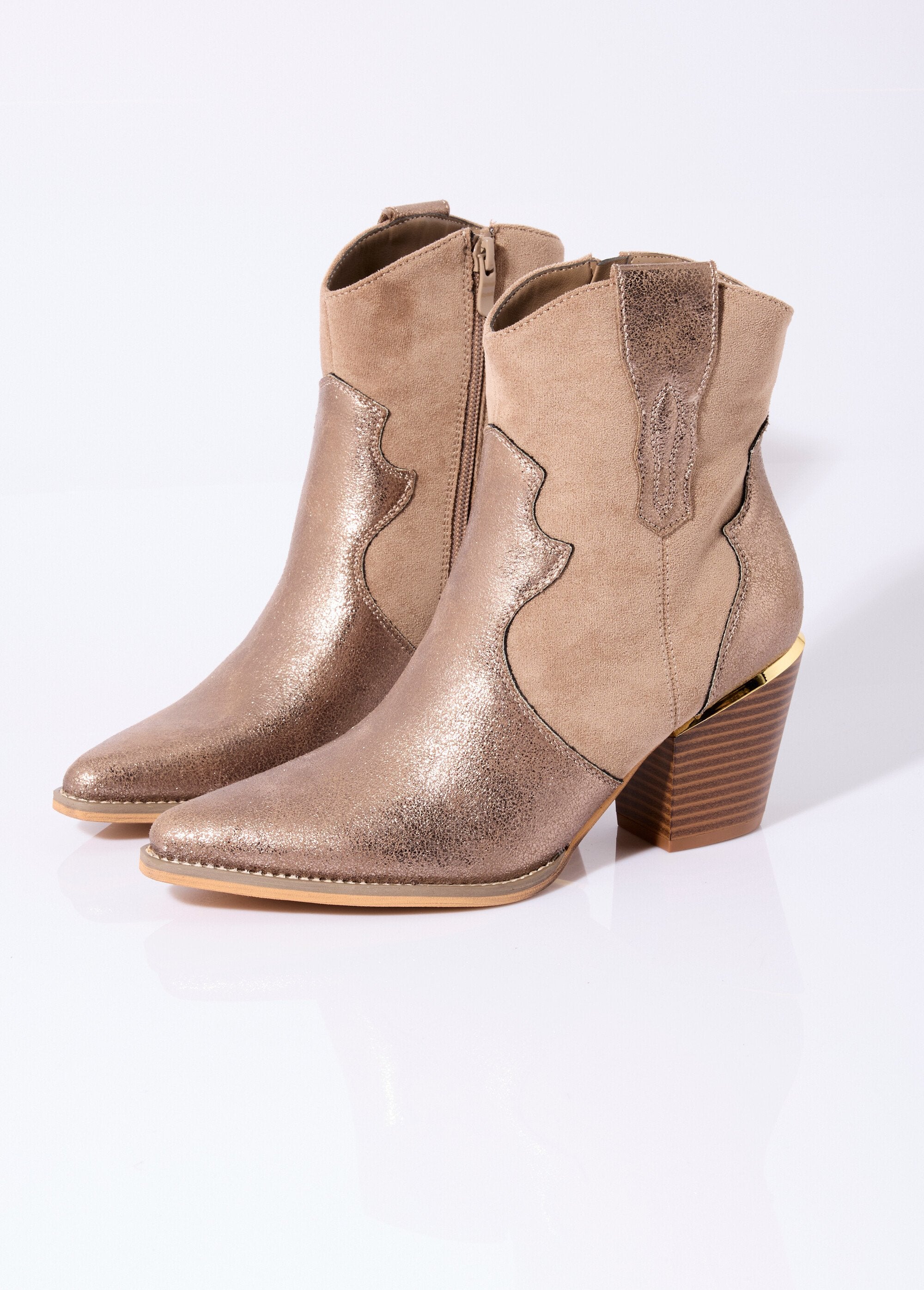 Boots_western_métallisées_bout_pointu_Taupe_DE1_slim