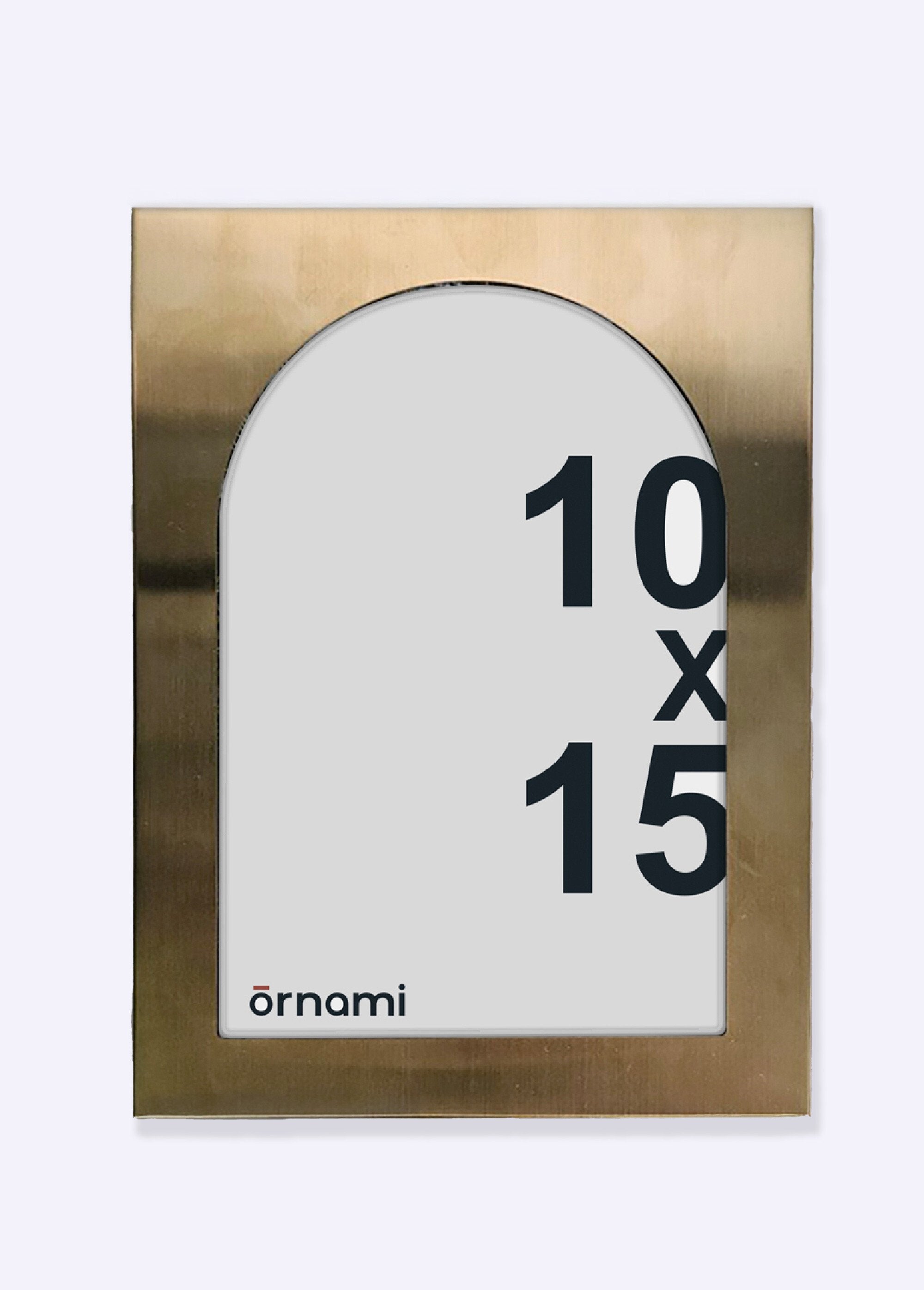 Cadre_photo_en_métal_brossé,_forme_arche_Dore_FA1_slim