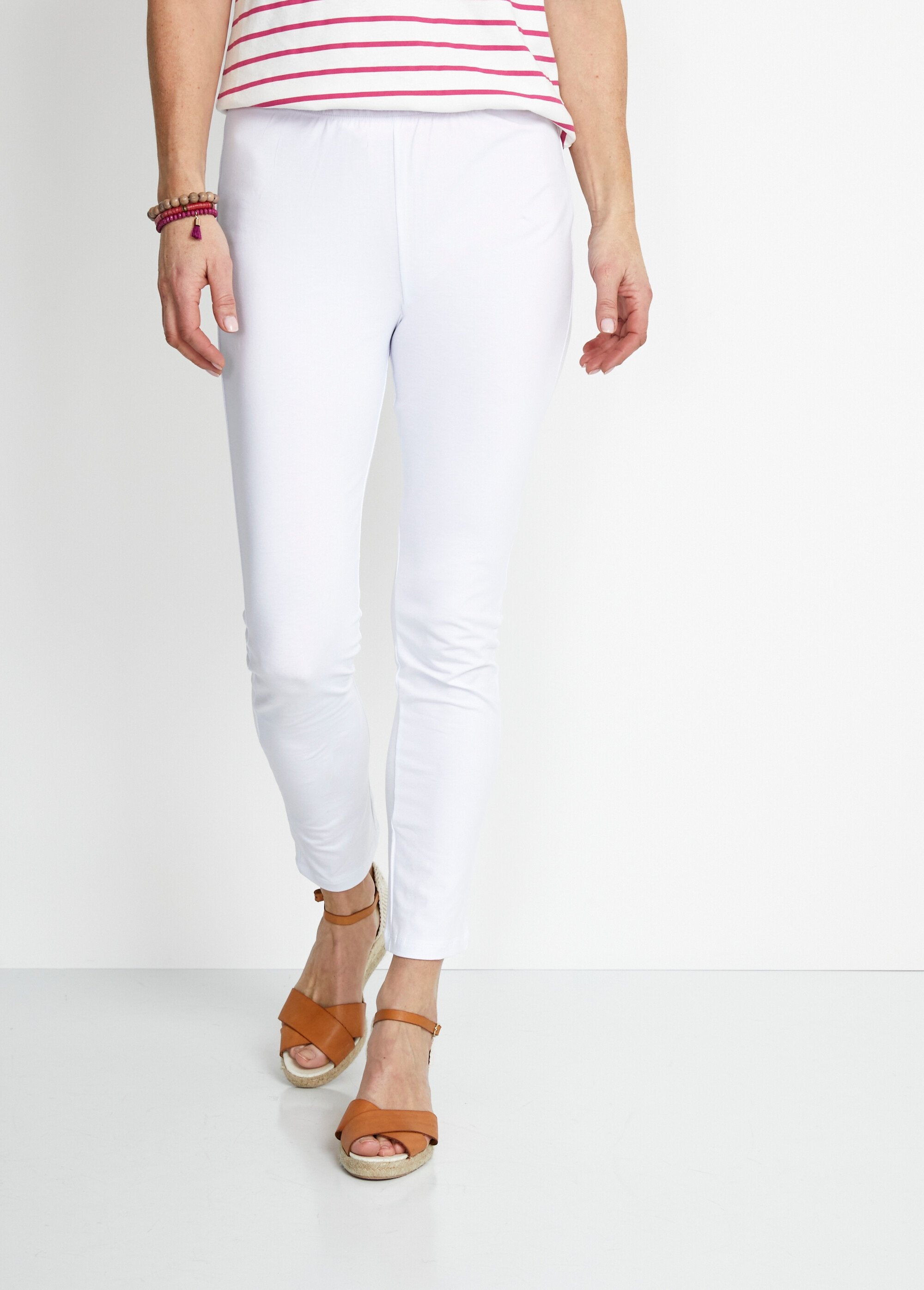 Legging_imprimé_ceinture_élastiquée_Uni_blanc_FA1_slim