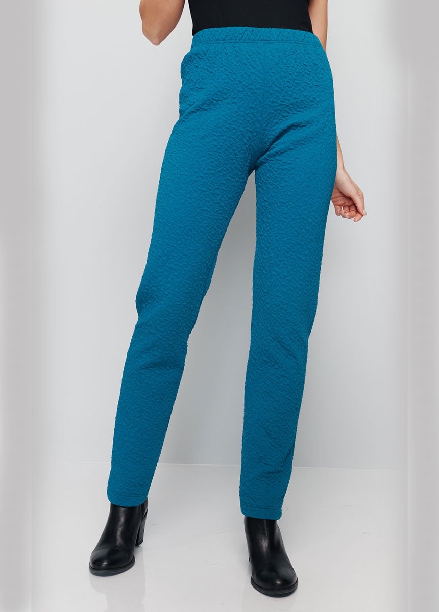 Legging_taille_élastiquée_extensible_uni_ou_bicolore_Uni_lagon_FA1_slim
