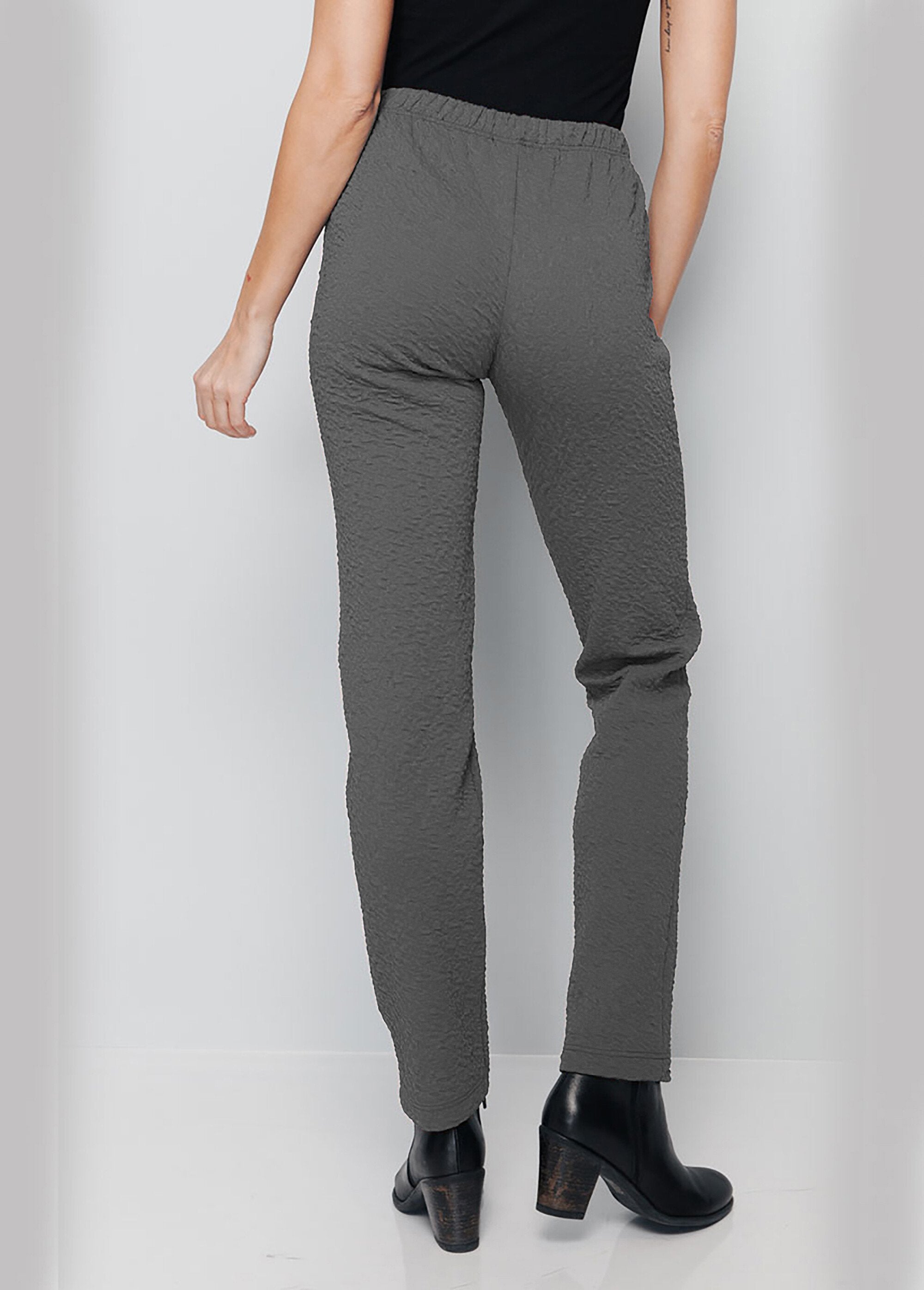 Legging_met_elastische_taille,_effen_of_tweekleurig_Effen_grijs_DO1_slim