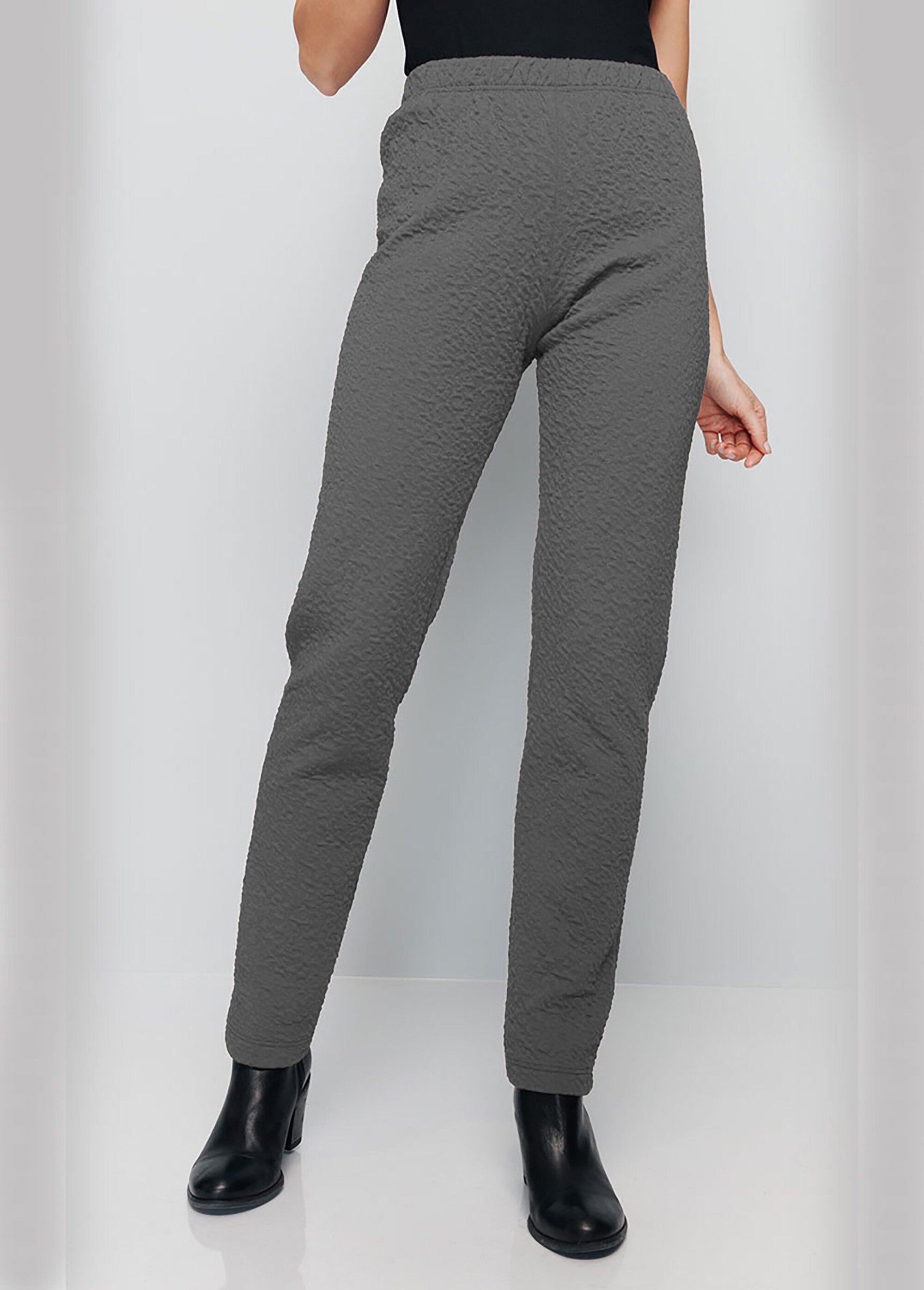 Legging_met_elastische_taille,_effen_of_tweekleurig_Effen_grijs_FA1_slim