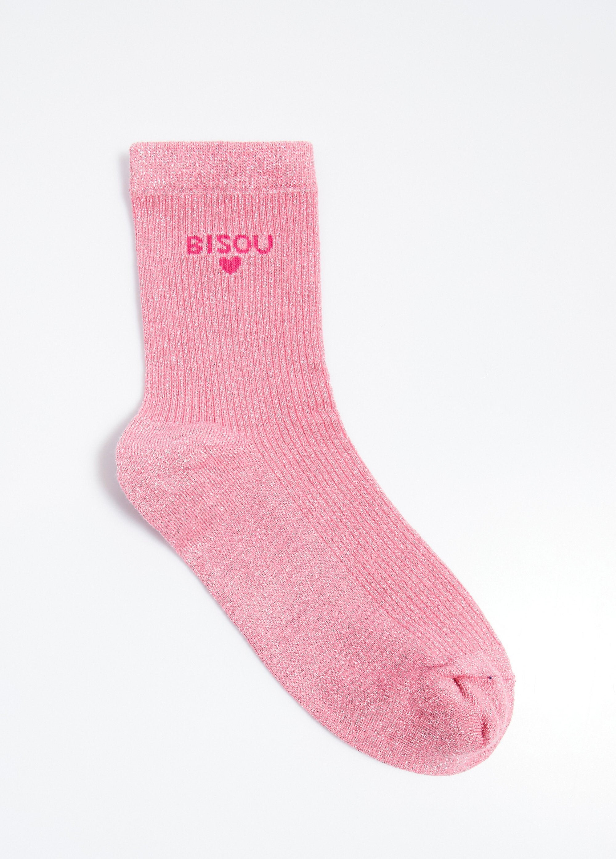 Chaussettes_fil_métallisé_message_BISOU_Rose_DE1_slim