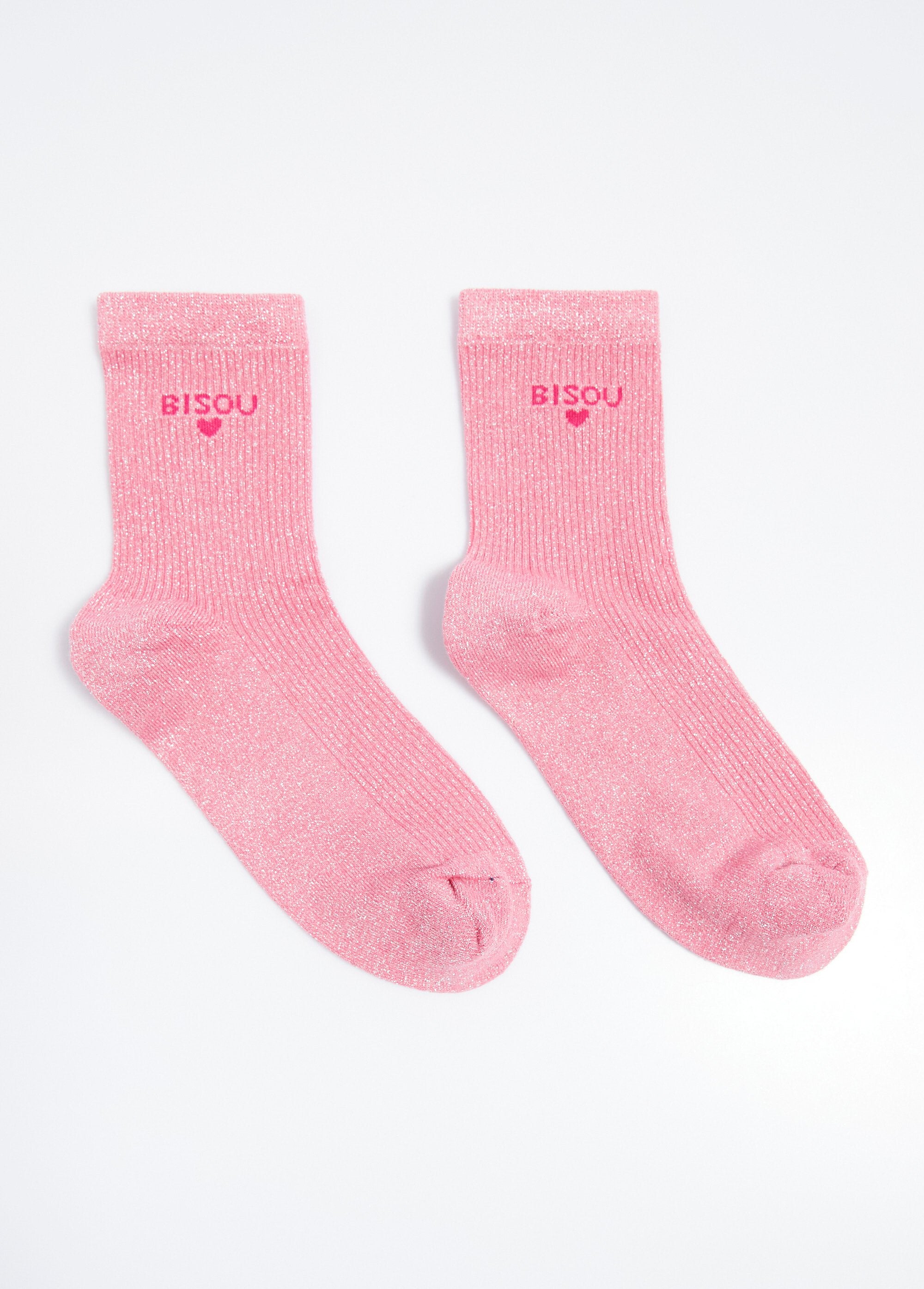 Chaussettes_fil_métallisé_message_BISOU_Rose_FA1_slim