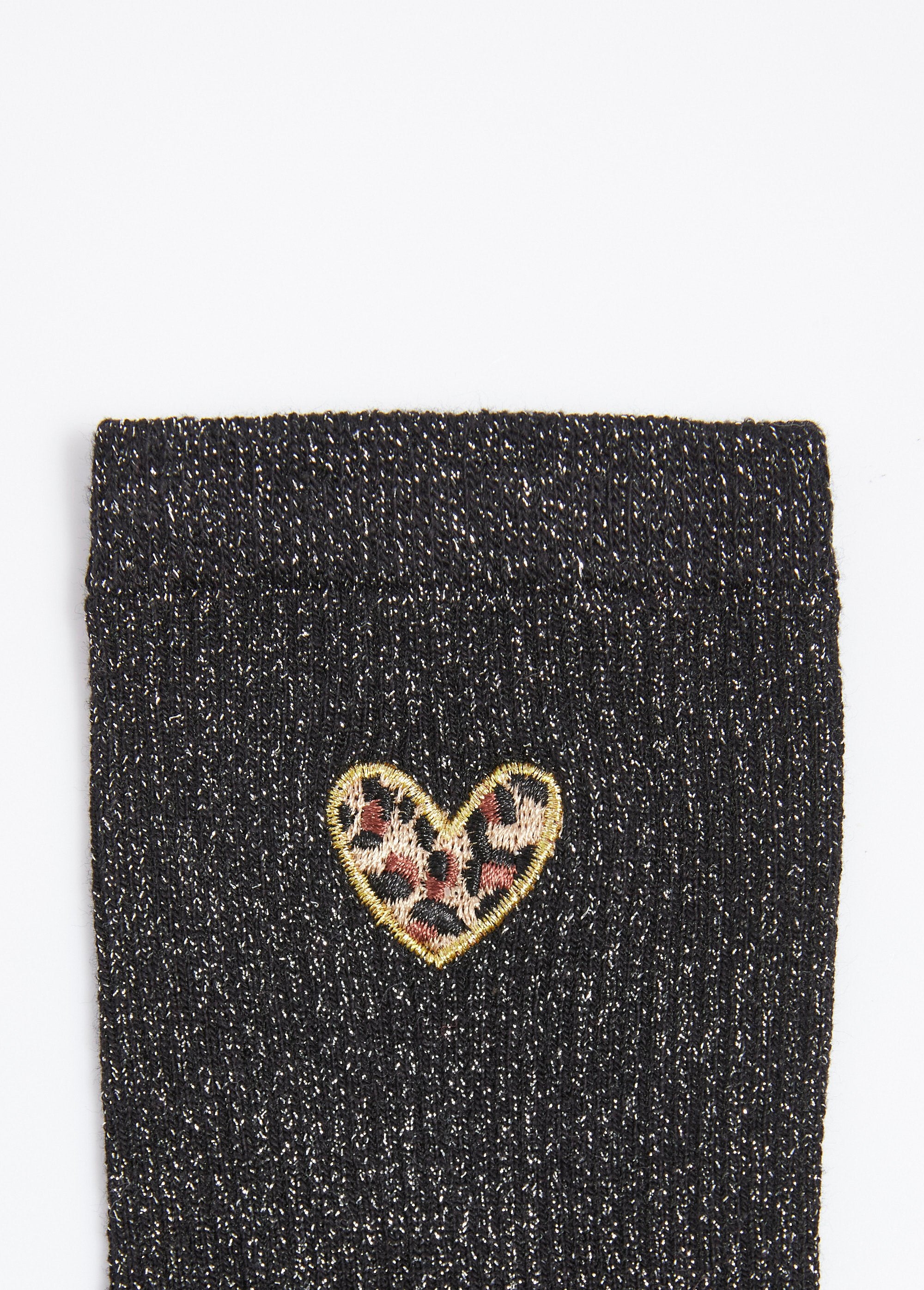 Chaussettes_fines_côtes_motif_coeur_léopard_Noir_DE2_slim