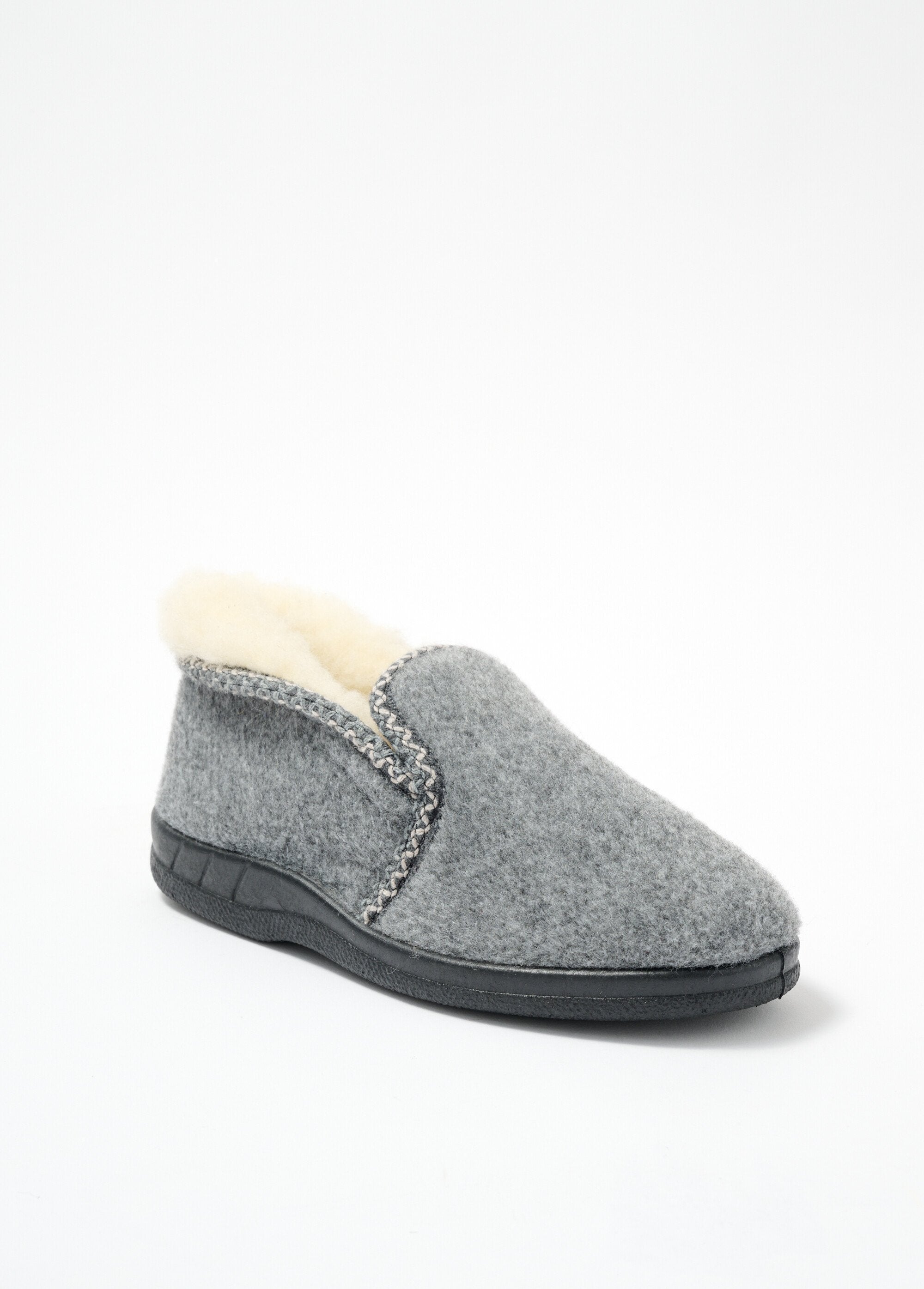 Chaussons_montants_mixtes_fourrés_laine_largeur_confort_Gris_clair_FA1_slim