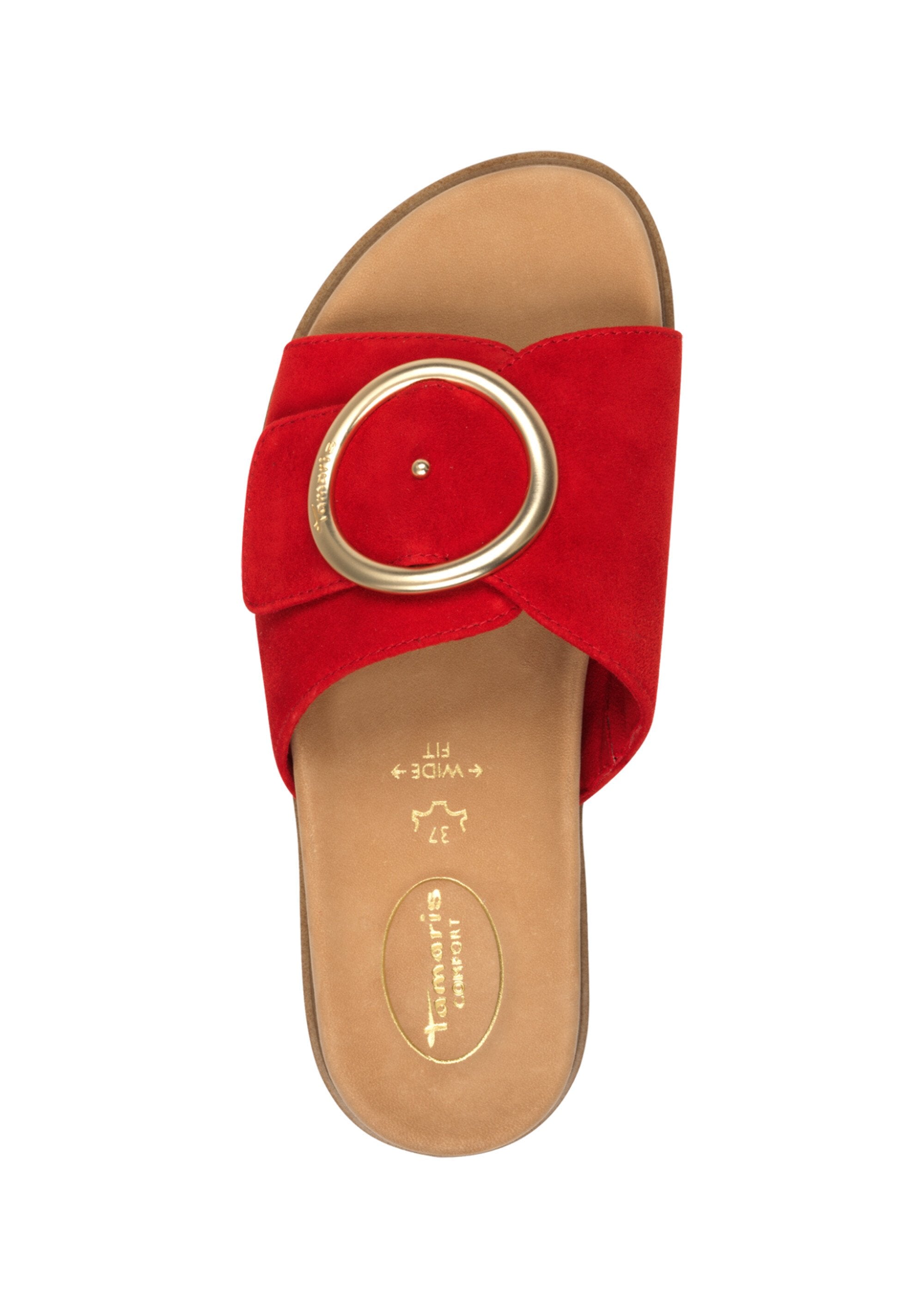 Mules_bride_cuir_velours_avec_boucle_métal_Rouge_OV1_slim