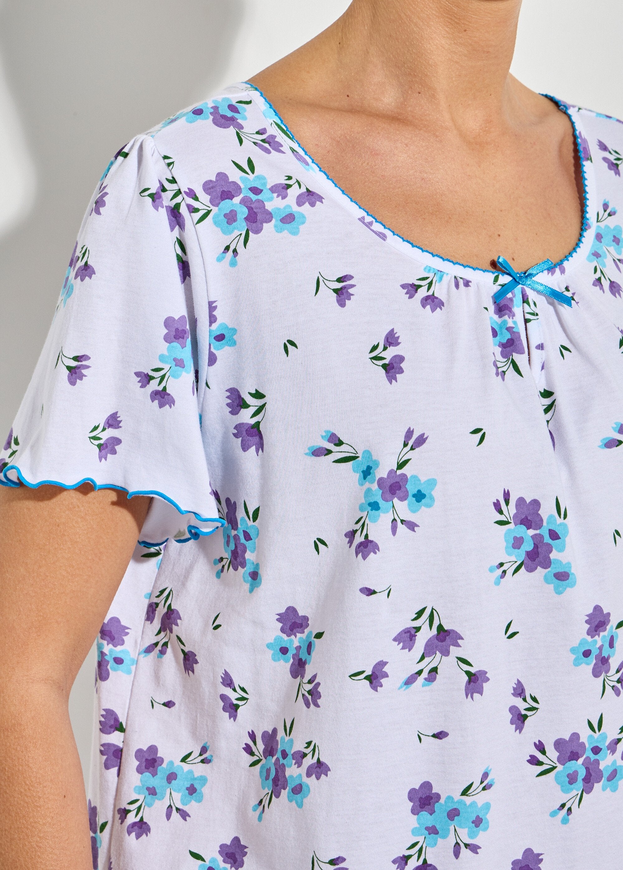 Chemise_de_nuit_coton_manches_courtes_Turquoise_et_parme_DE1_slim