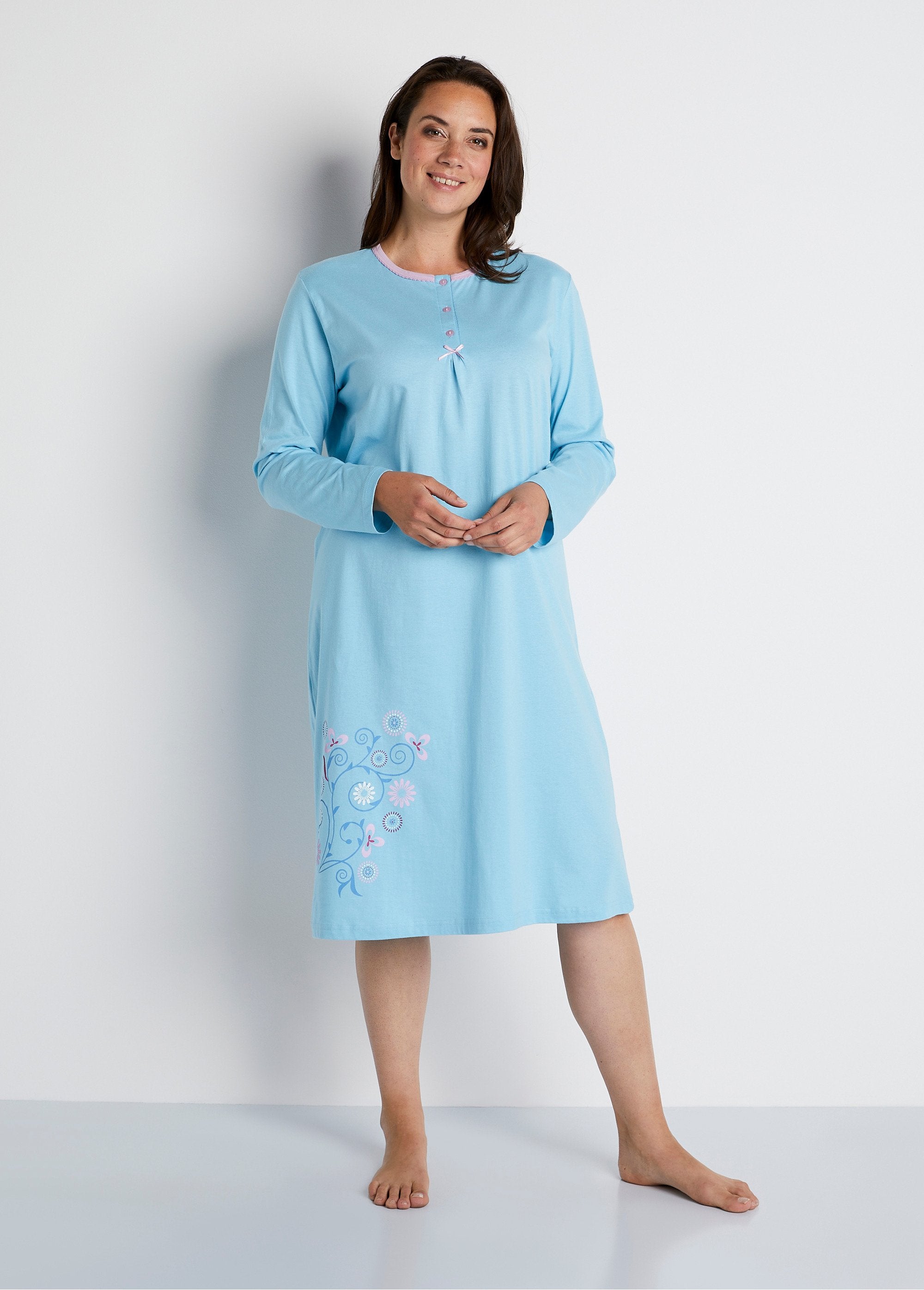 Chemise_de_nuit_mi_longue_manches_longues_Bleu_FA1_curvy