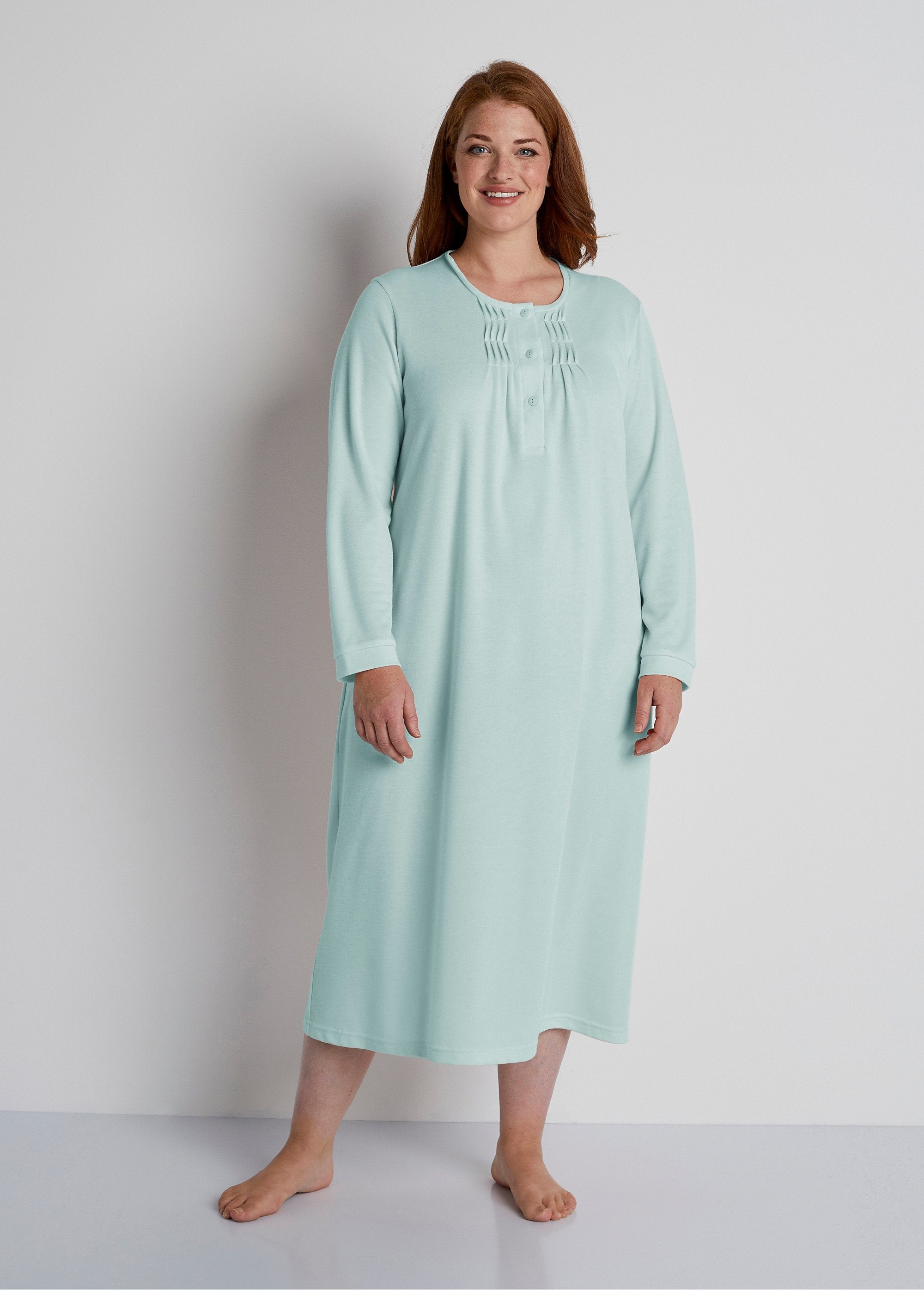 Chemise_de_nuit_boutonnée_antistatique_Menthe_FA1_curvy