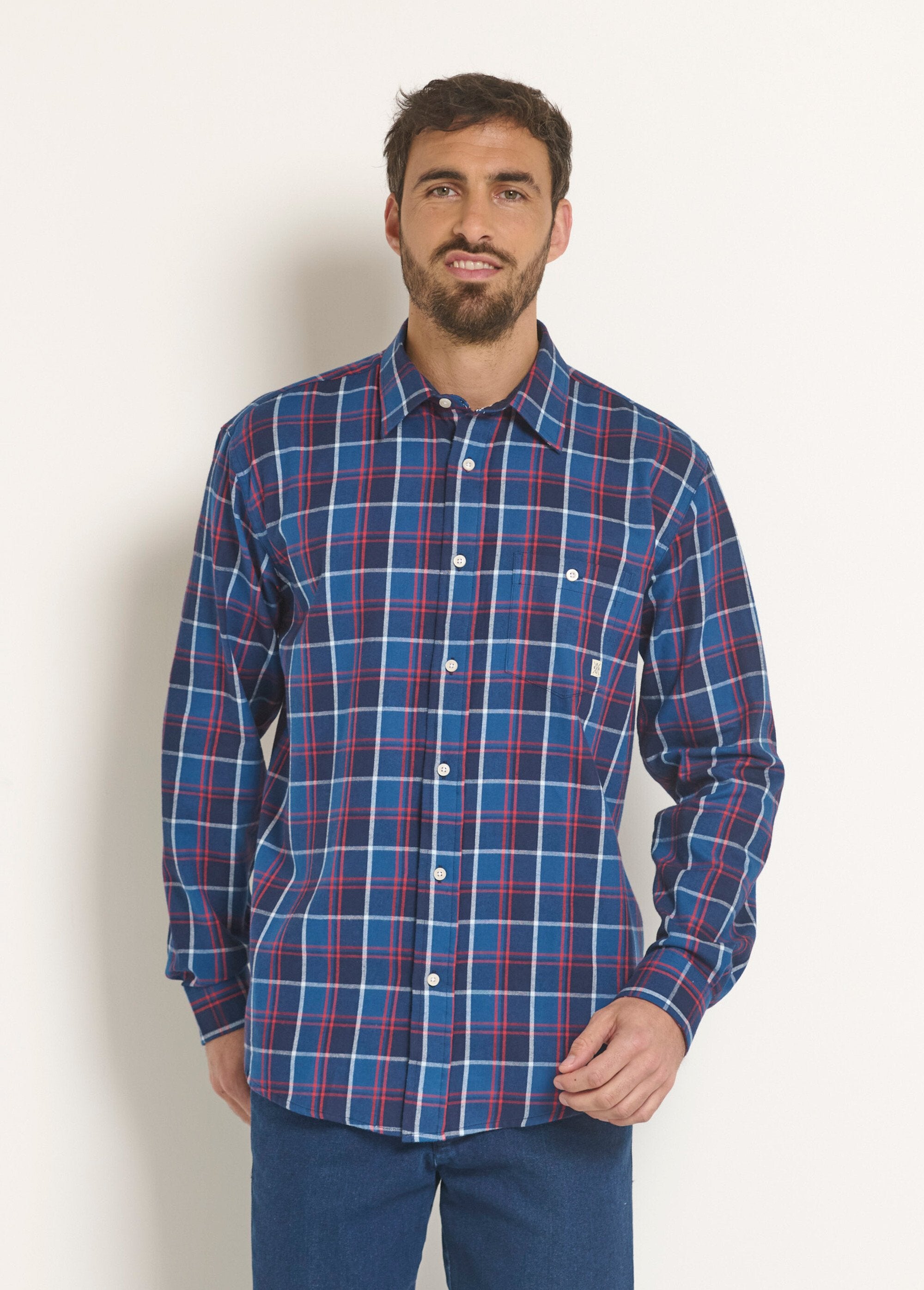 Chemise_flanelle_chaude_grands_carreaux_Carreaux_bleu_FA1_slim