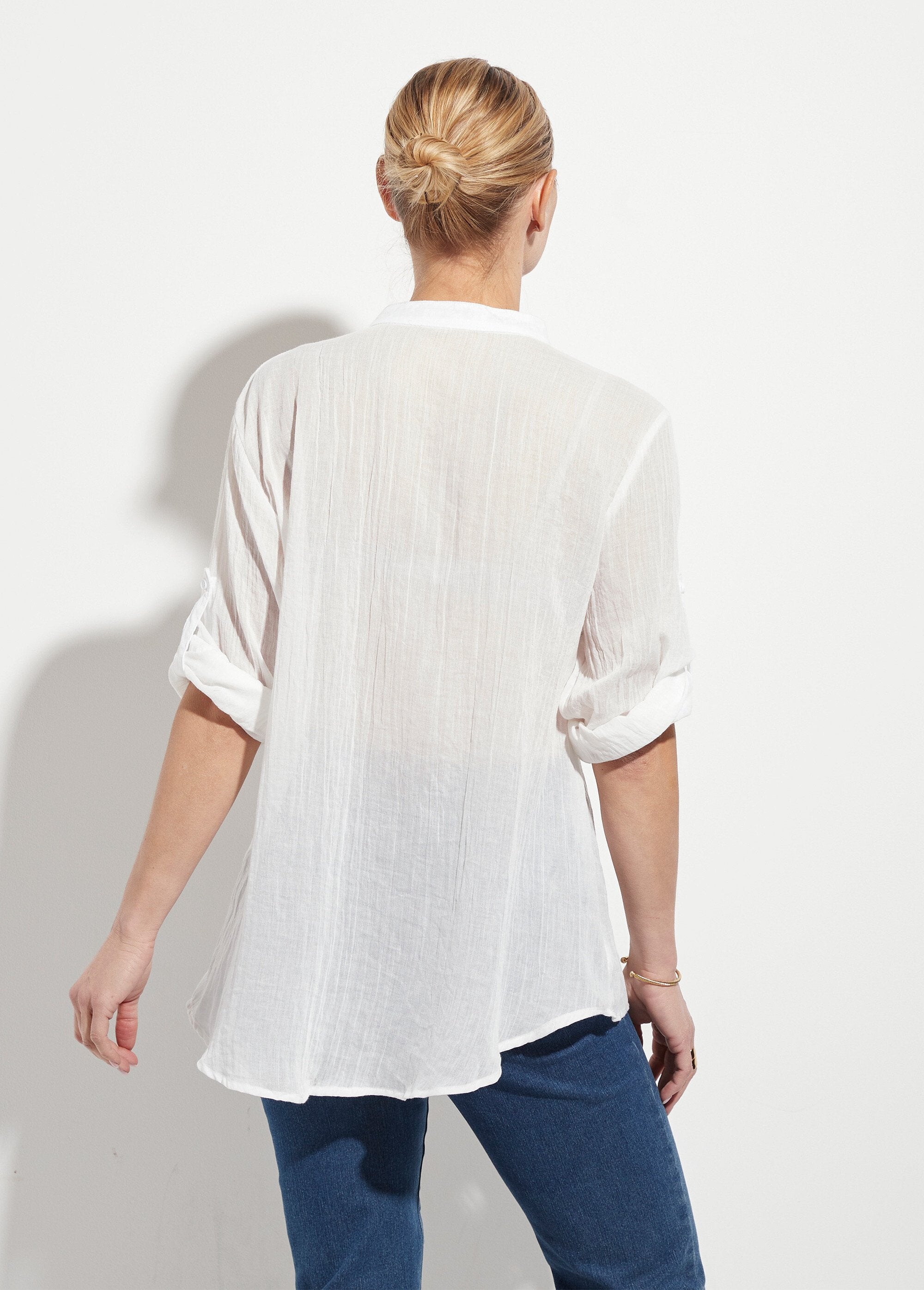 Losvallende_blouse_met_tuniekkraag_van_katoenvoile_Blanc_DO1_slim