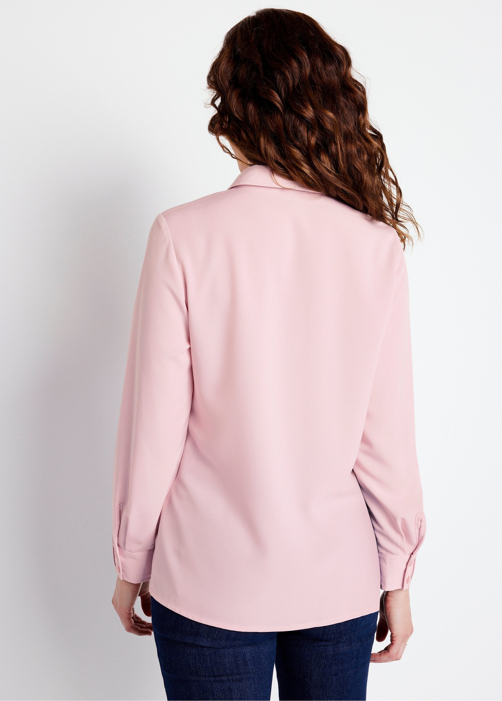 Chemisier_uni_boutonné_long_strass_col_chemise_Rose_DO1_slim