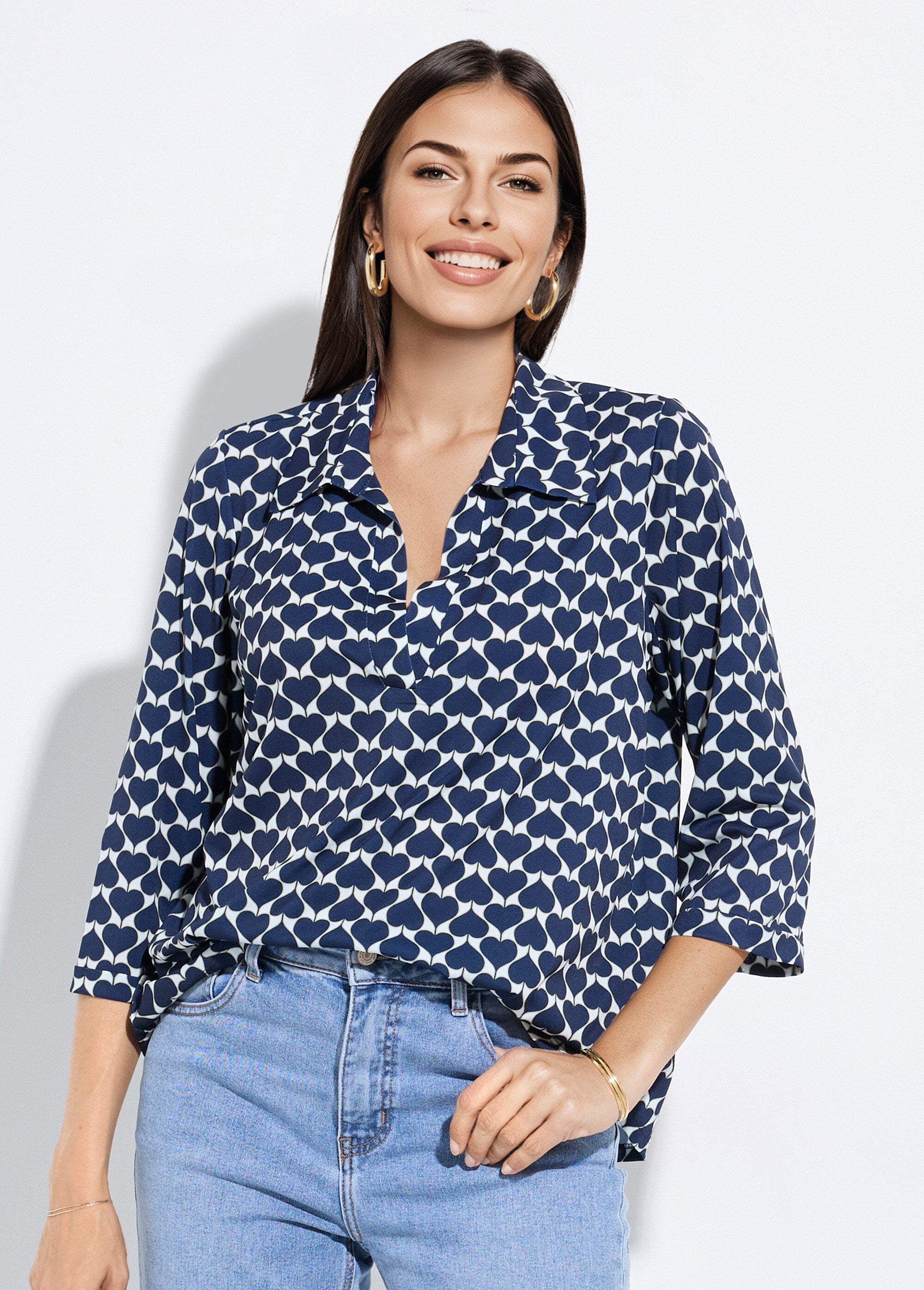 Chemisier_fluide_coeurs_et_col_tailleur_Marine_FA1_slim
