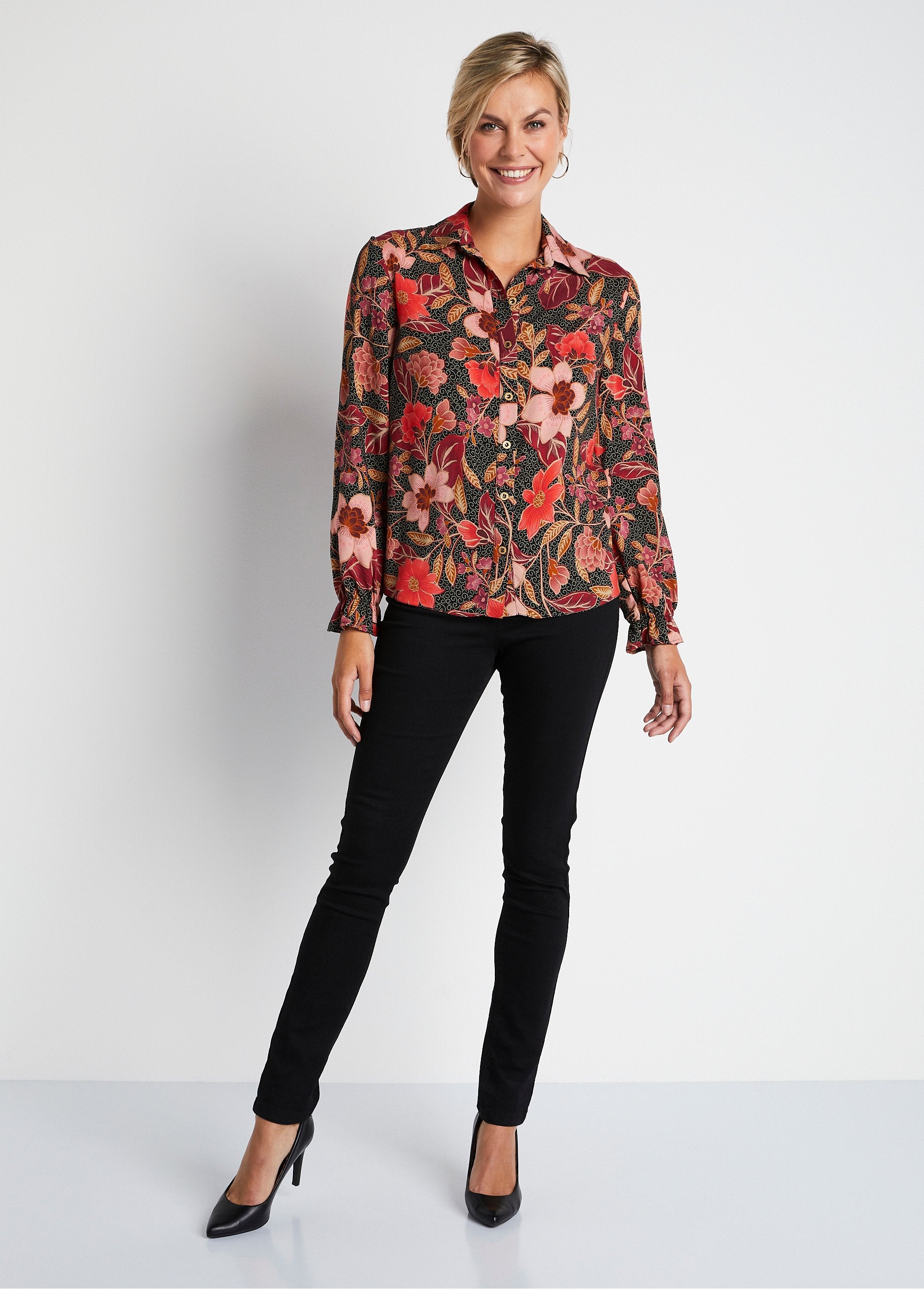 Chemisier_manches_longues_motif_floral_Imp_corail_SF1_slim