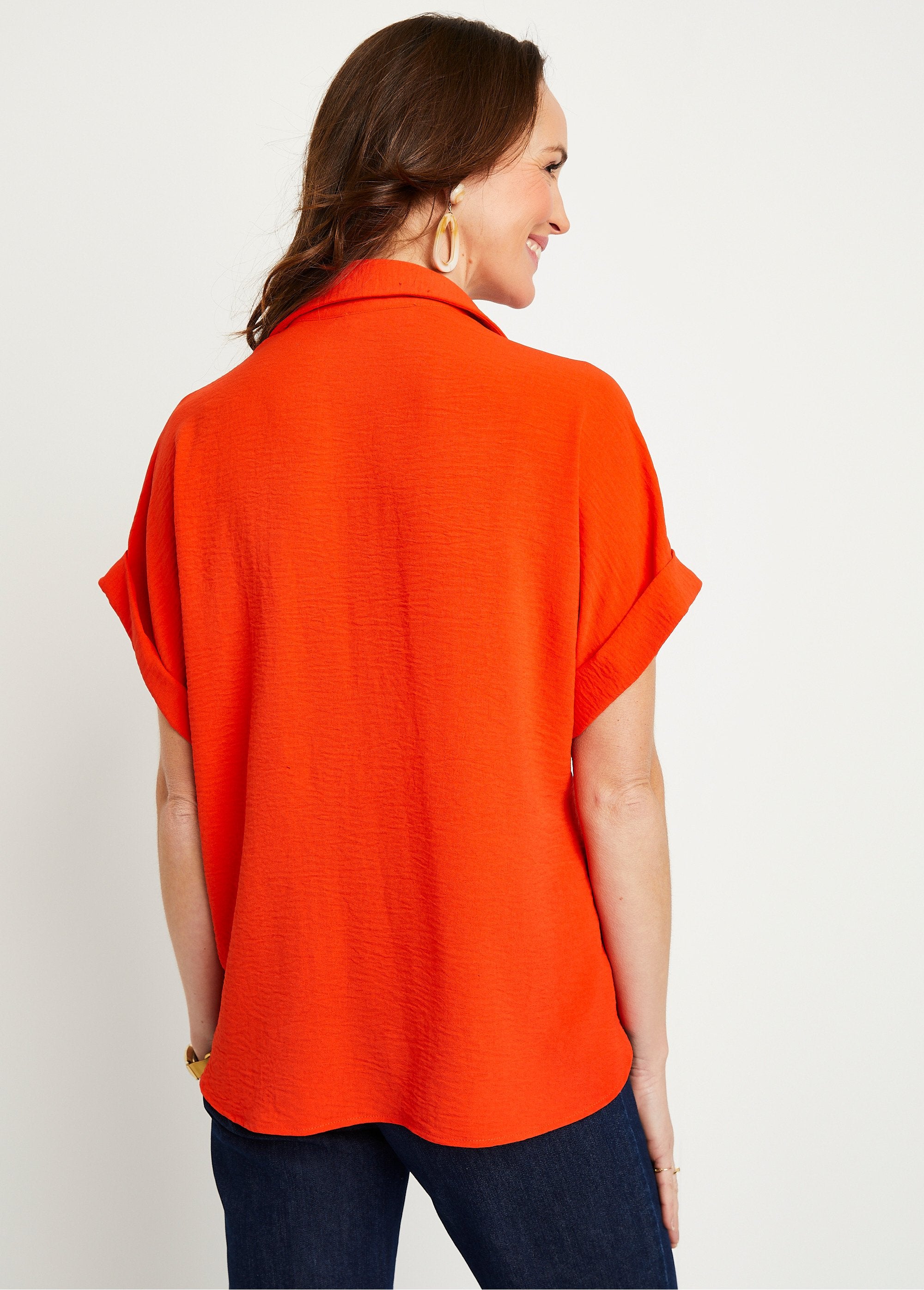 Effen_blouse_met_korte_mouwen_ORANJE_DO1_slim