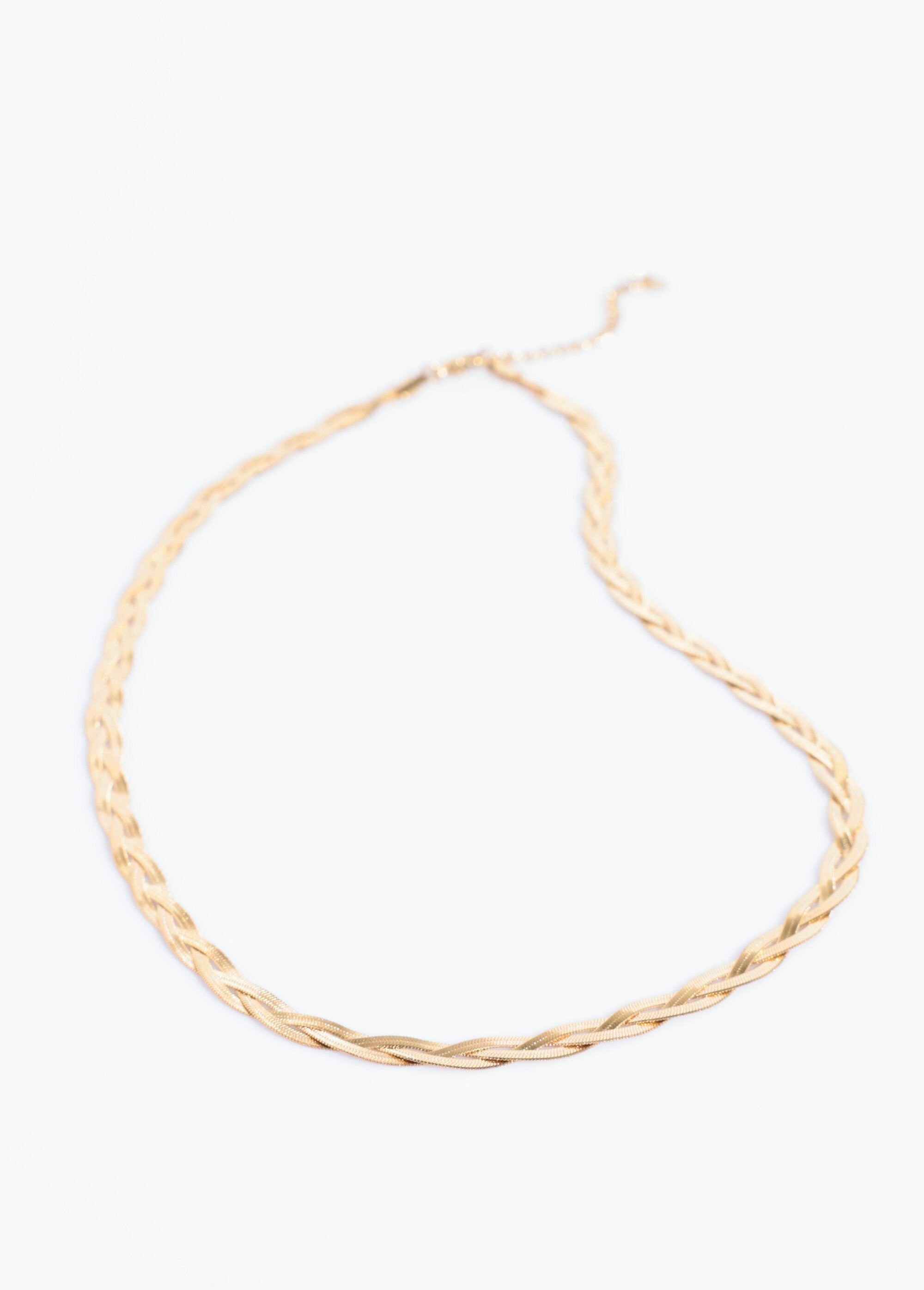 Collier_maille_serpent_tressée_acier_inoxydable_Dore_DE1_slim
