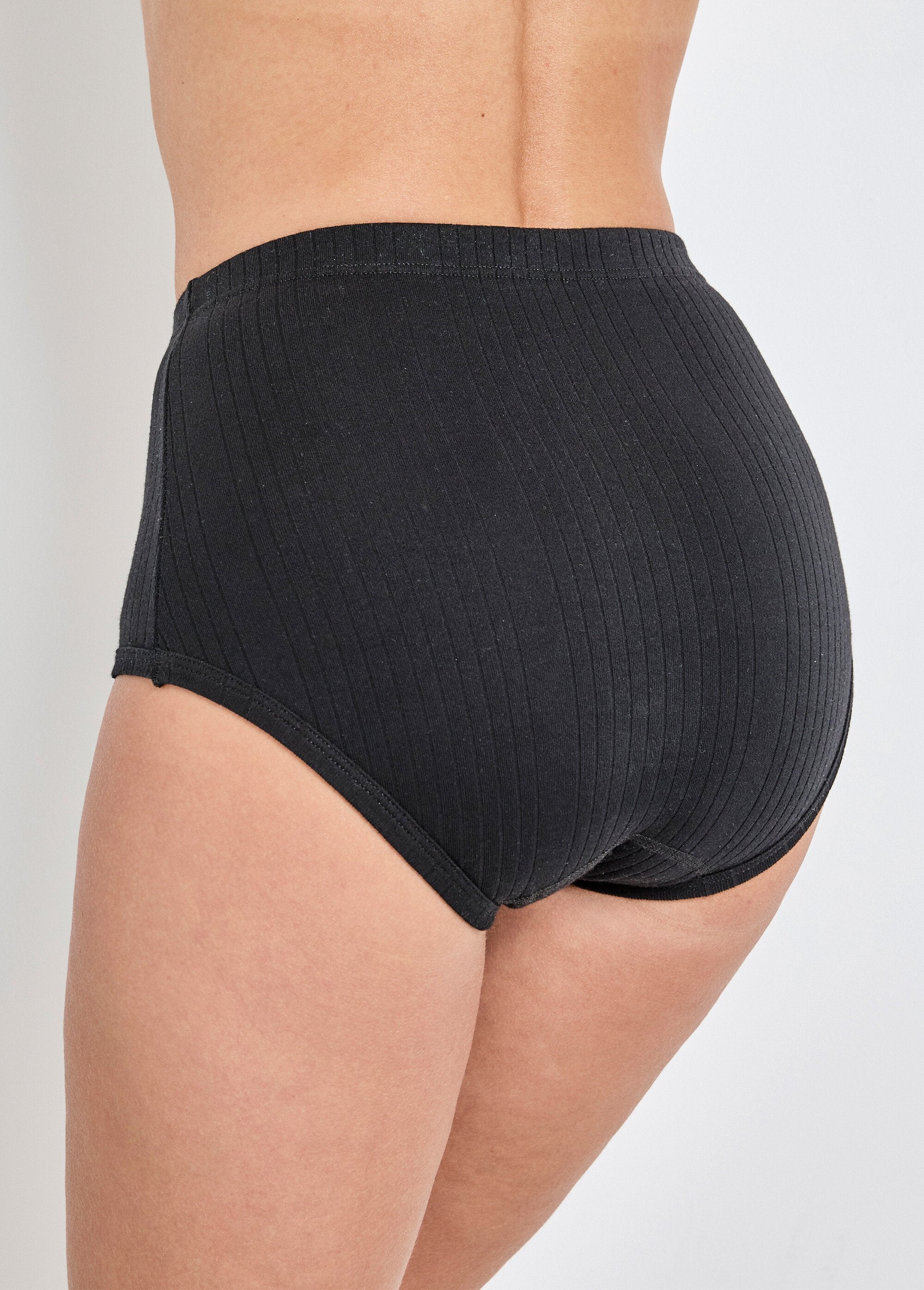 Culotte_taille_haute_maille_interlock_côtelée_-_lot_de_3_Noir_lot3_DO1_slim