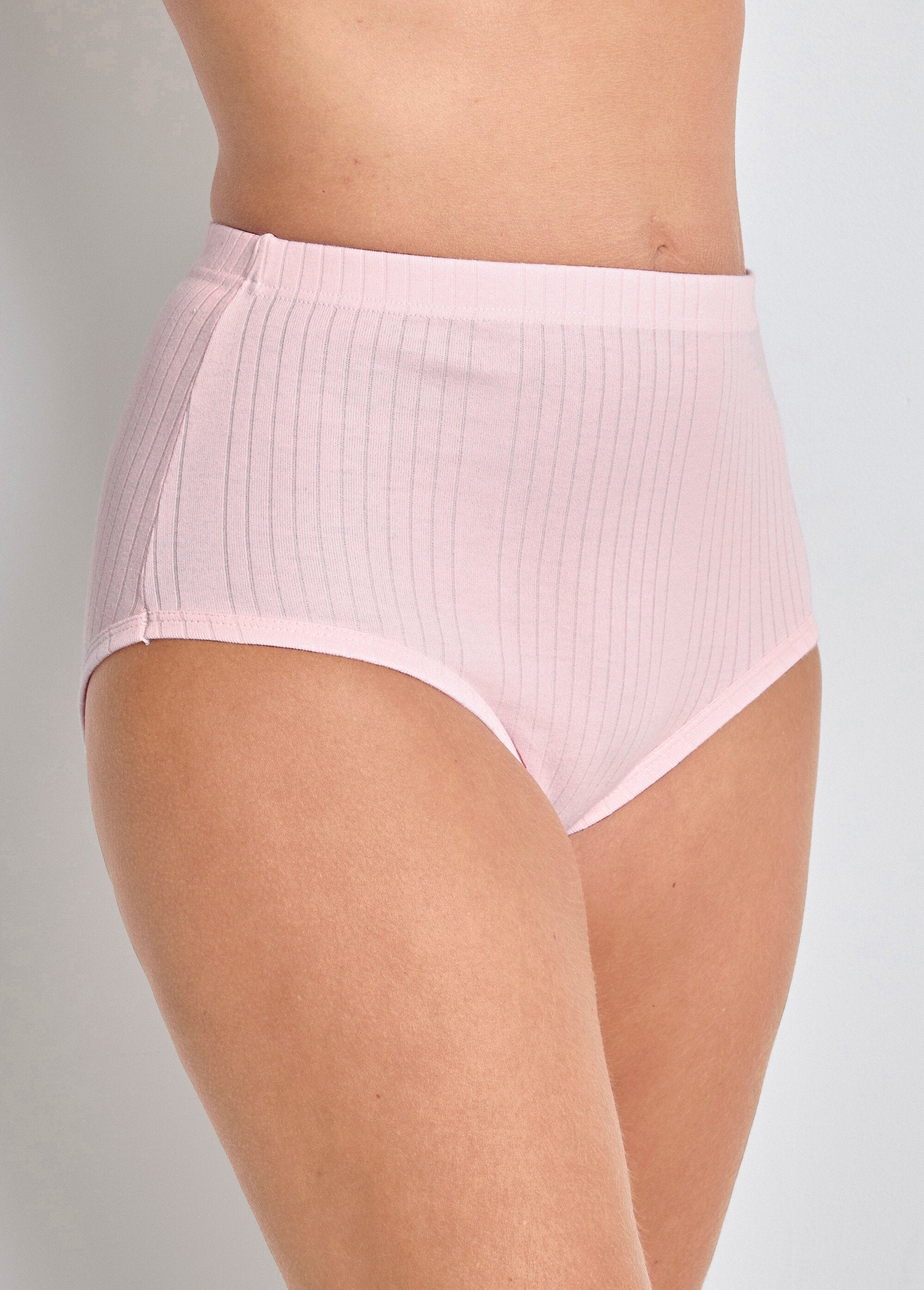 Culotte_taille_haute_maille_interlock_côtelée_-_lot_de_3_Assortis_lot3_DE3_slim