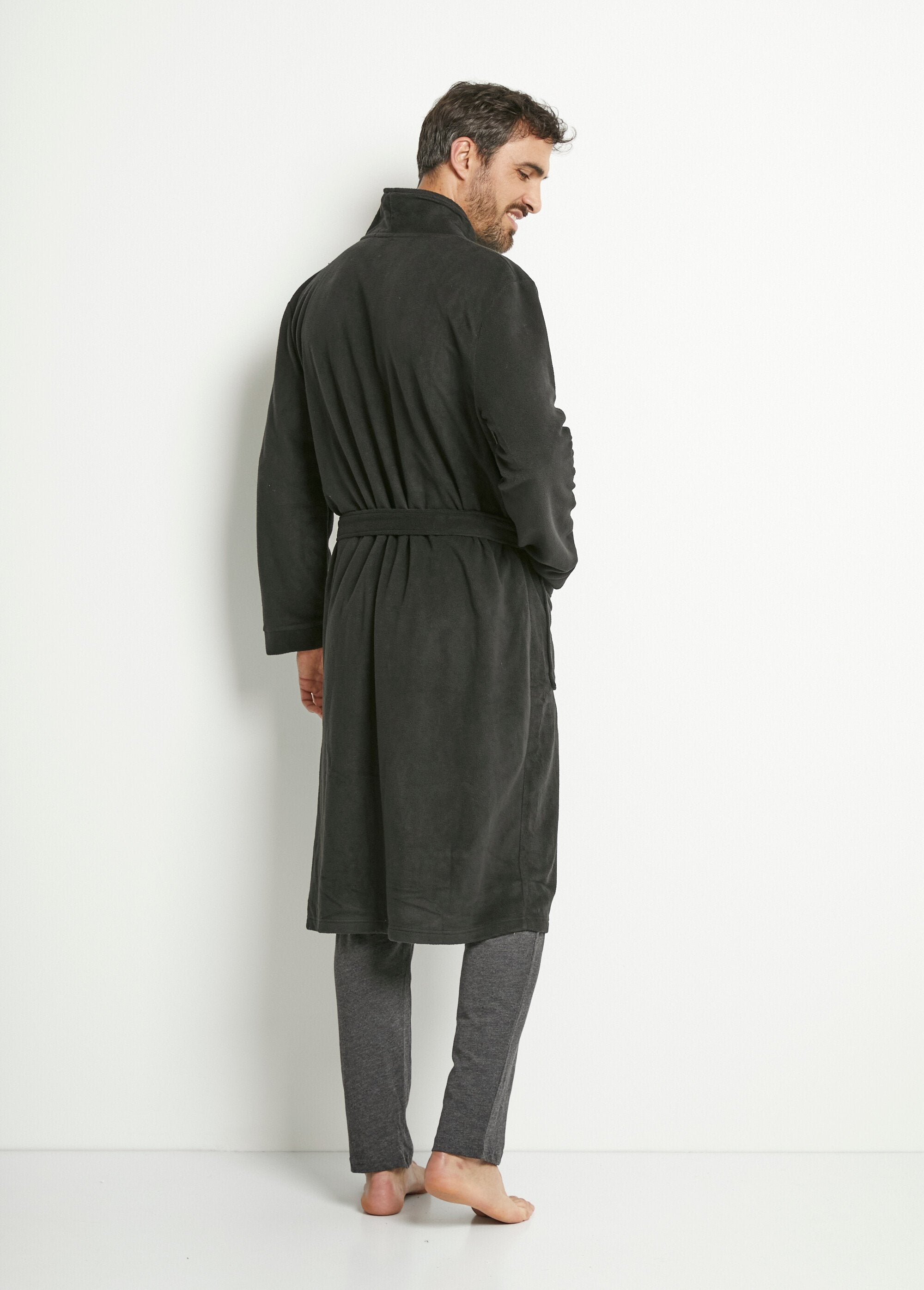 Warme_fleece_badjas_Noir_DO1_slim