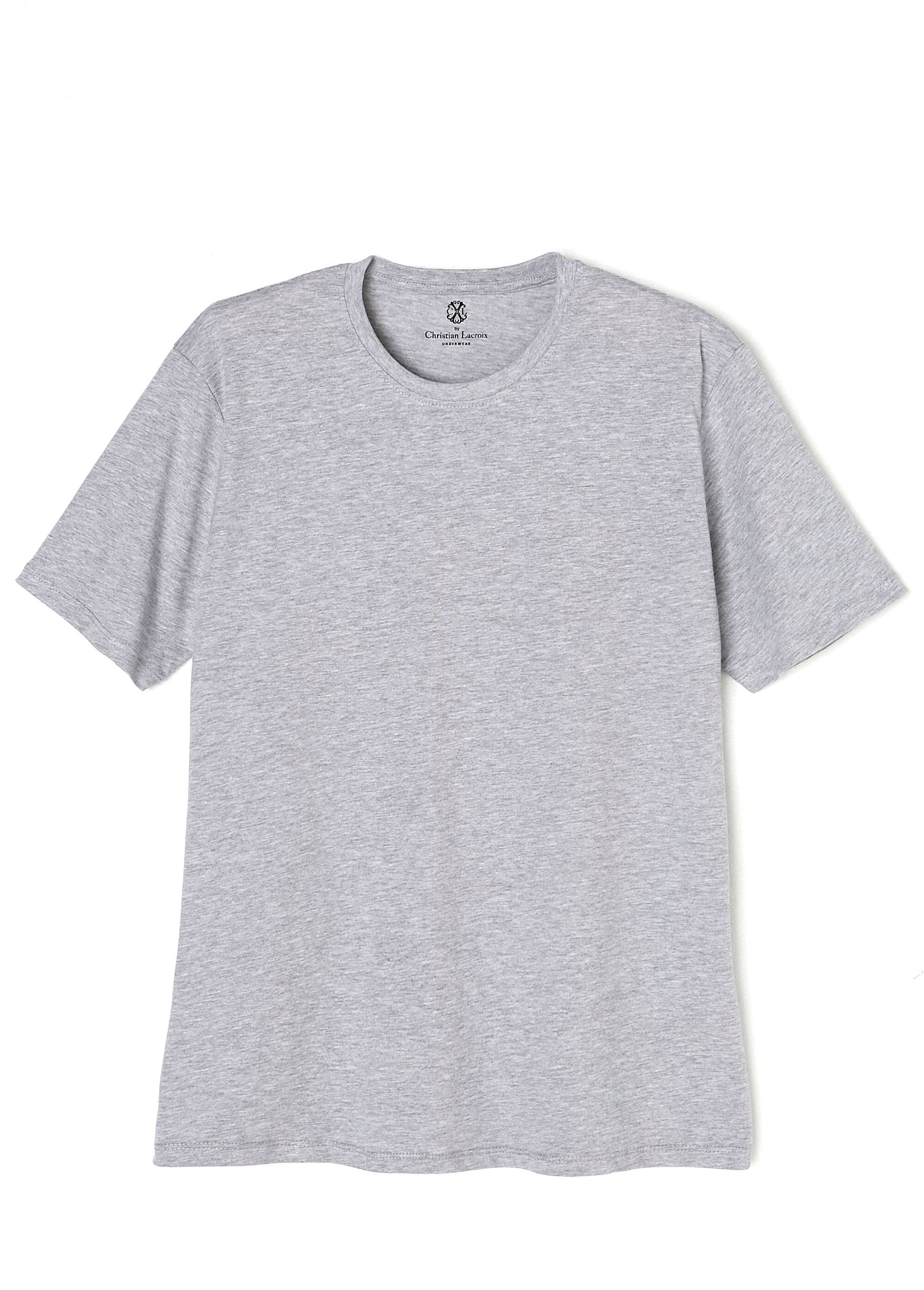 CXL_by_Christian_Lacroix®_-_T-shirt_pur_coton_Gris_FA1_slim