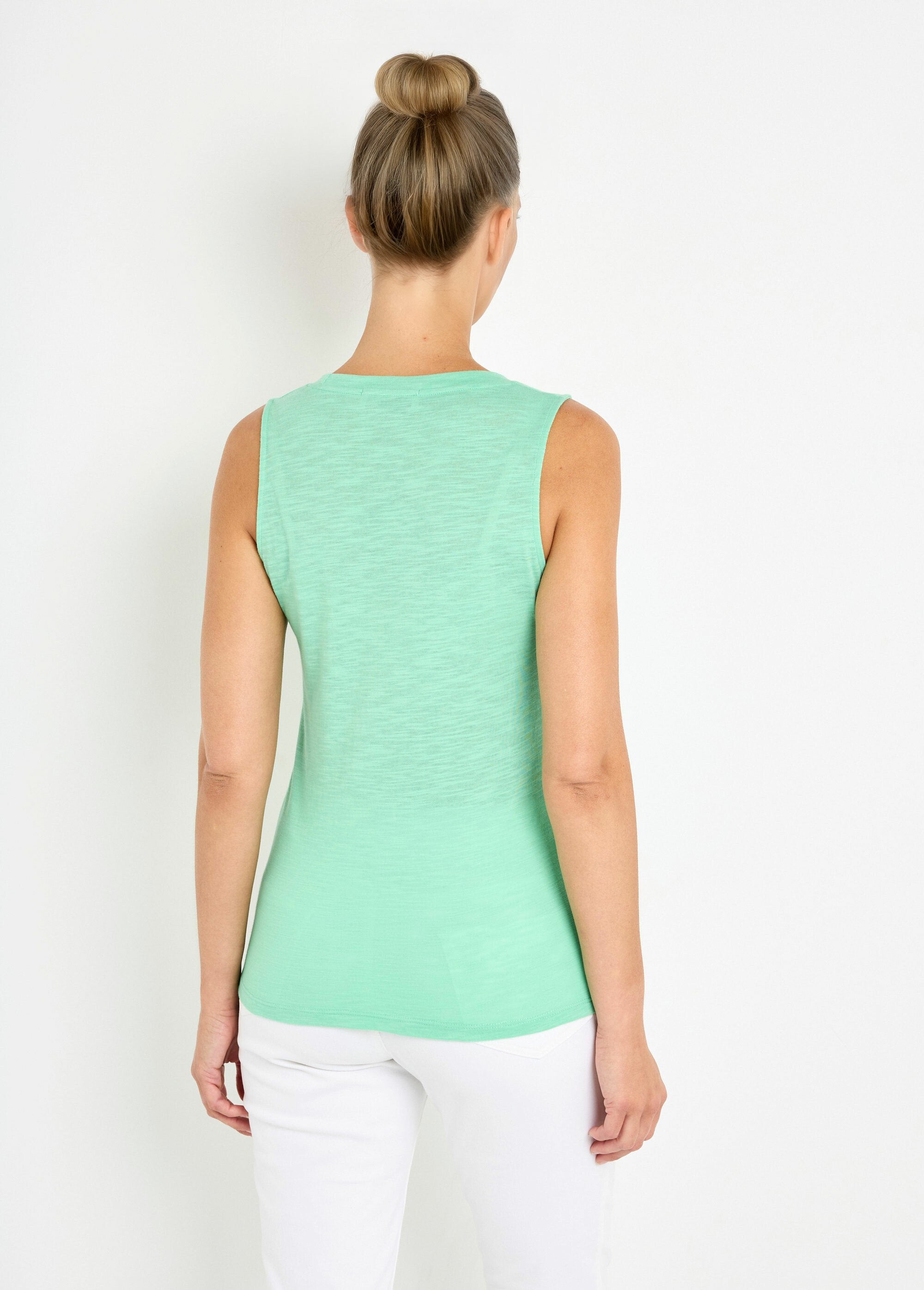 Débardeur_maille_flammée_col_danseuse_Vert_DO1_slim
