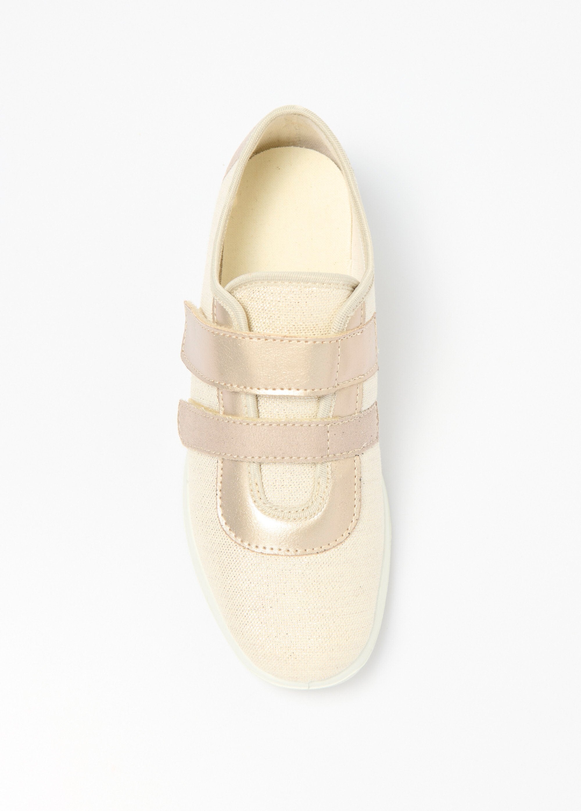 Derbies_scratchées_textile_largeur_confort_Beige_dore_OV1_slim