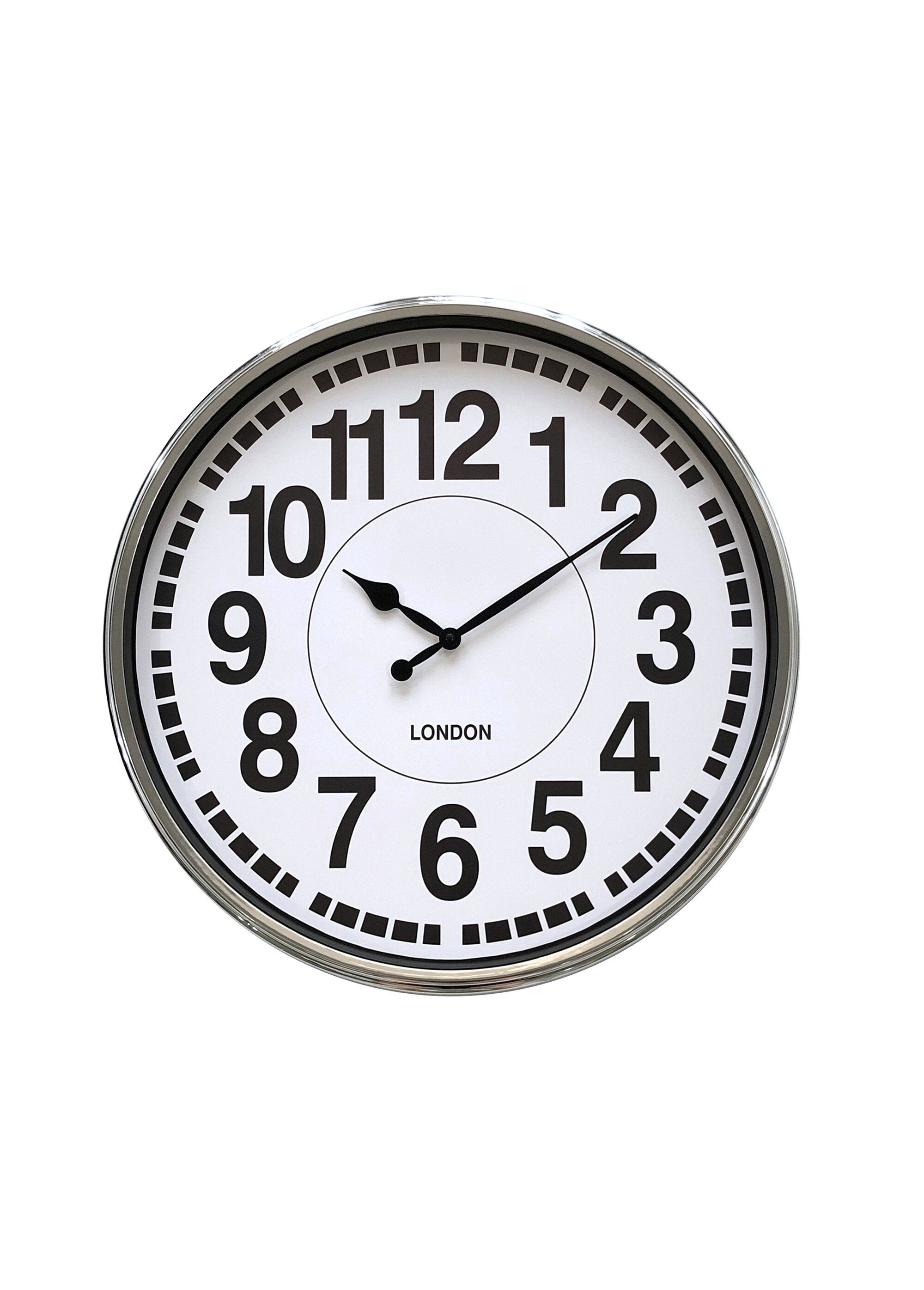 Horloge_murale_chromée_style_industriel_Blanc_FA1_slim