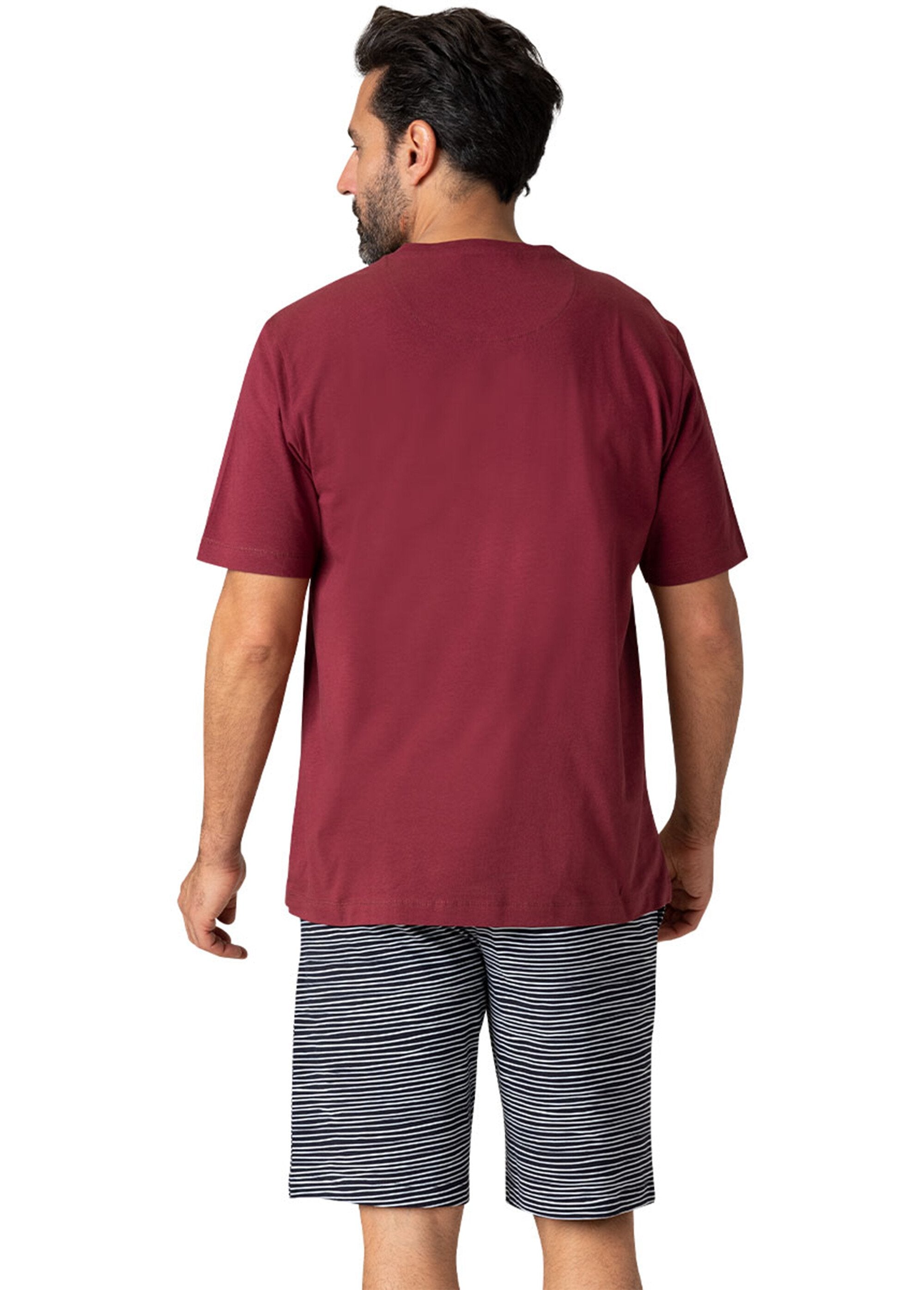 Eminence_®_-_Pyjama_short_imprimé_homme_Bordeaux_et_marine_DO1_slim