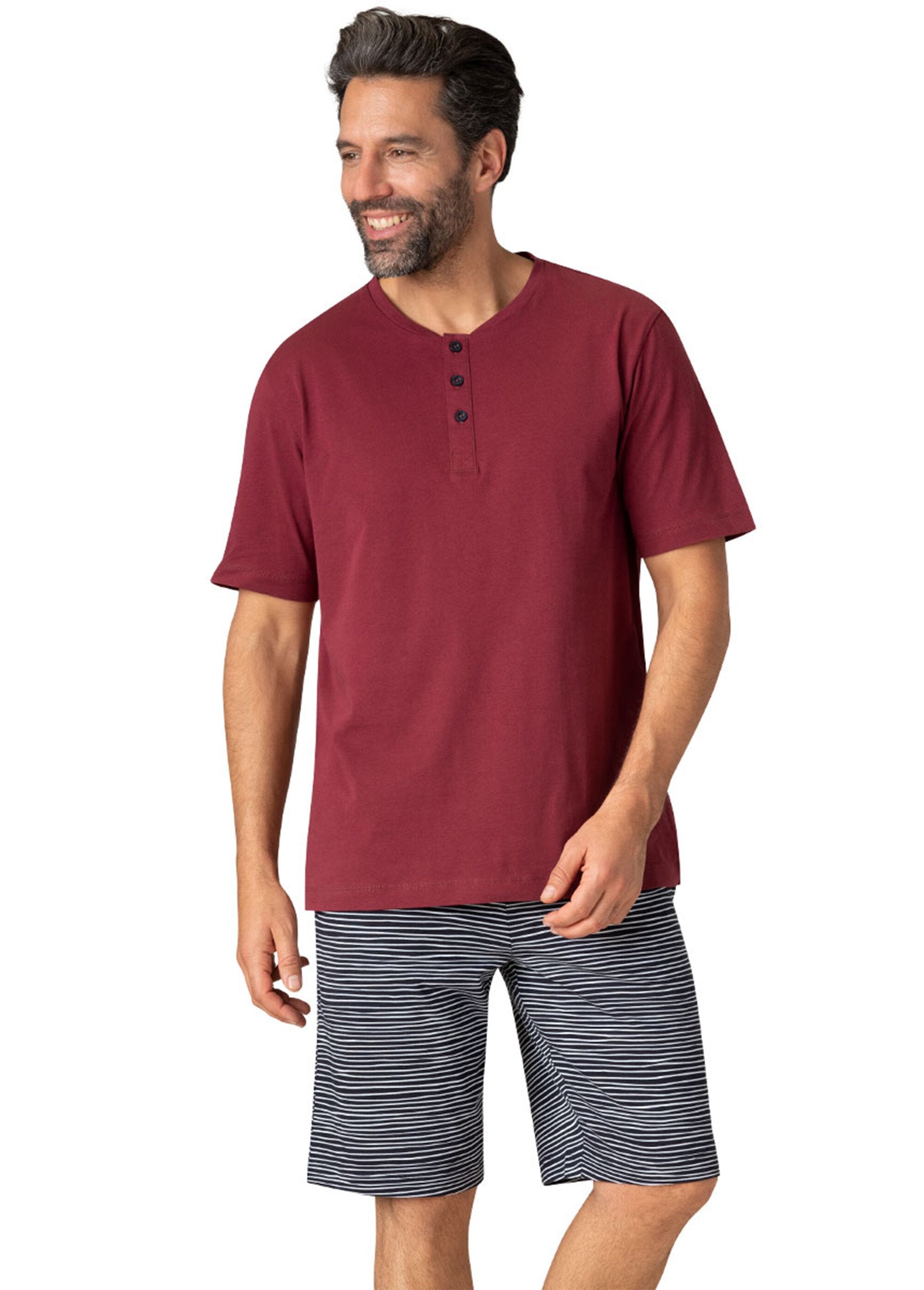 Eminence_®_-_Pyjama_short_imprimé_homme_Bordeaux_et_marine_FA1_slim