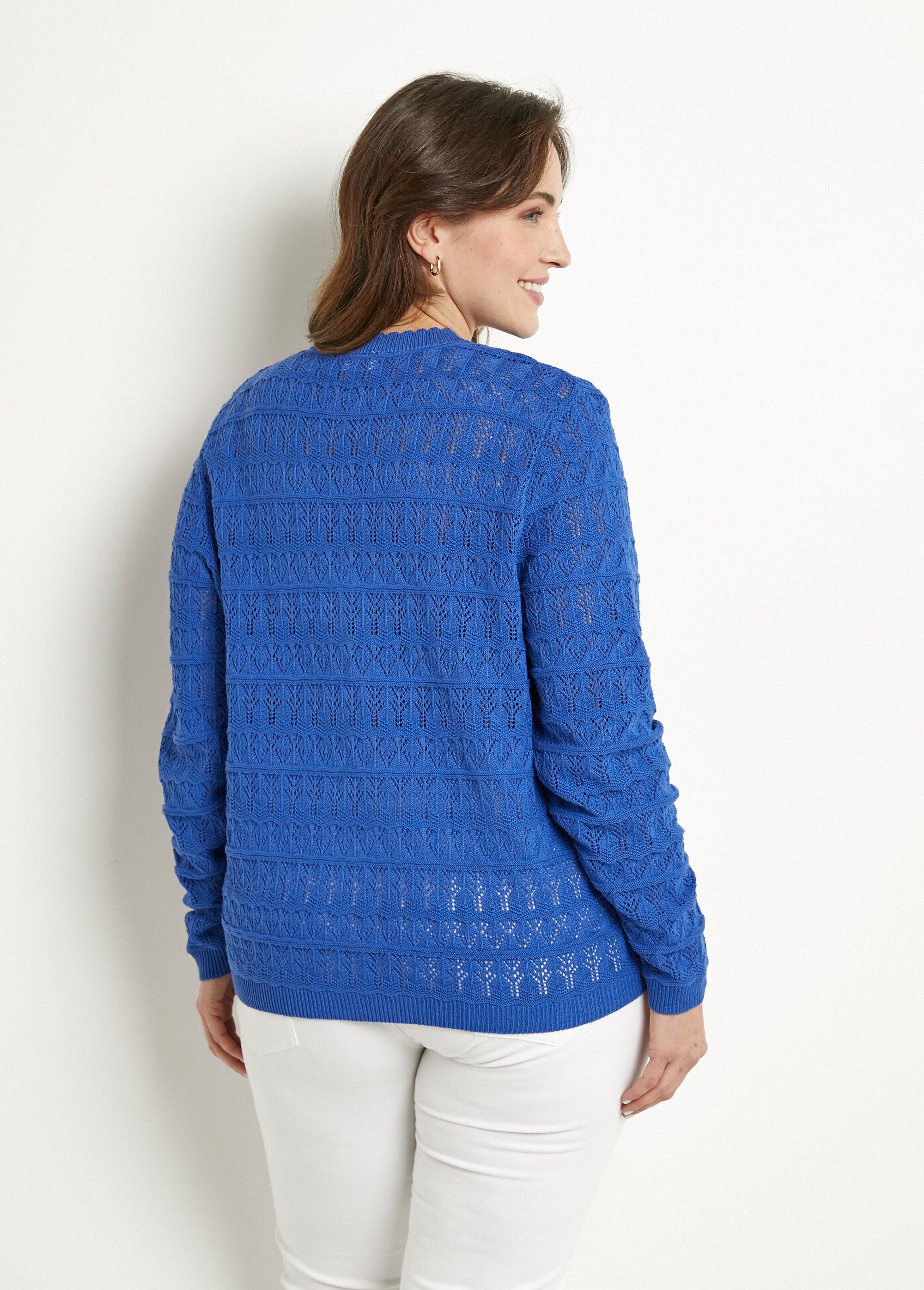 Gilet_ajouré_col_V_boutonné_coton_mélangé_Bleu_DO1_curvy