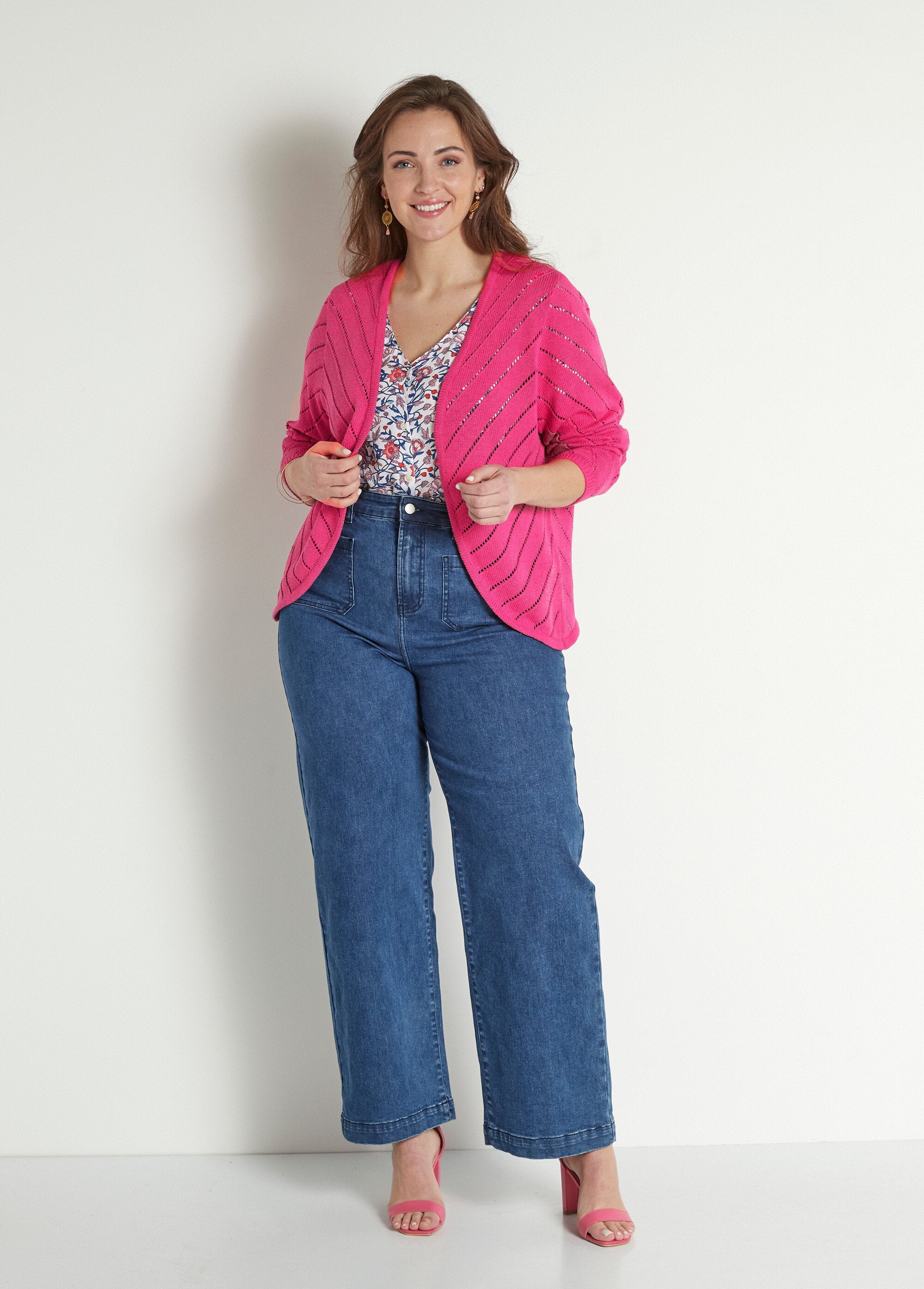 Fine_openwork_cotton_bolero_vest_Cassis_SF1_curvy