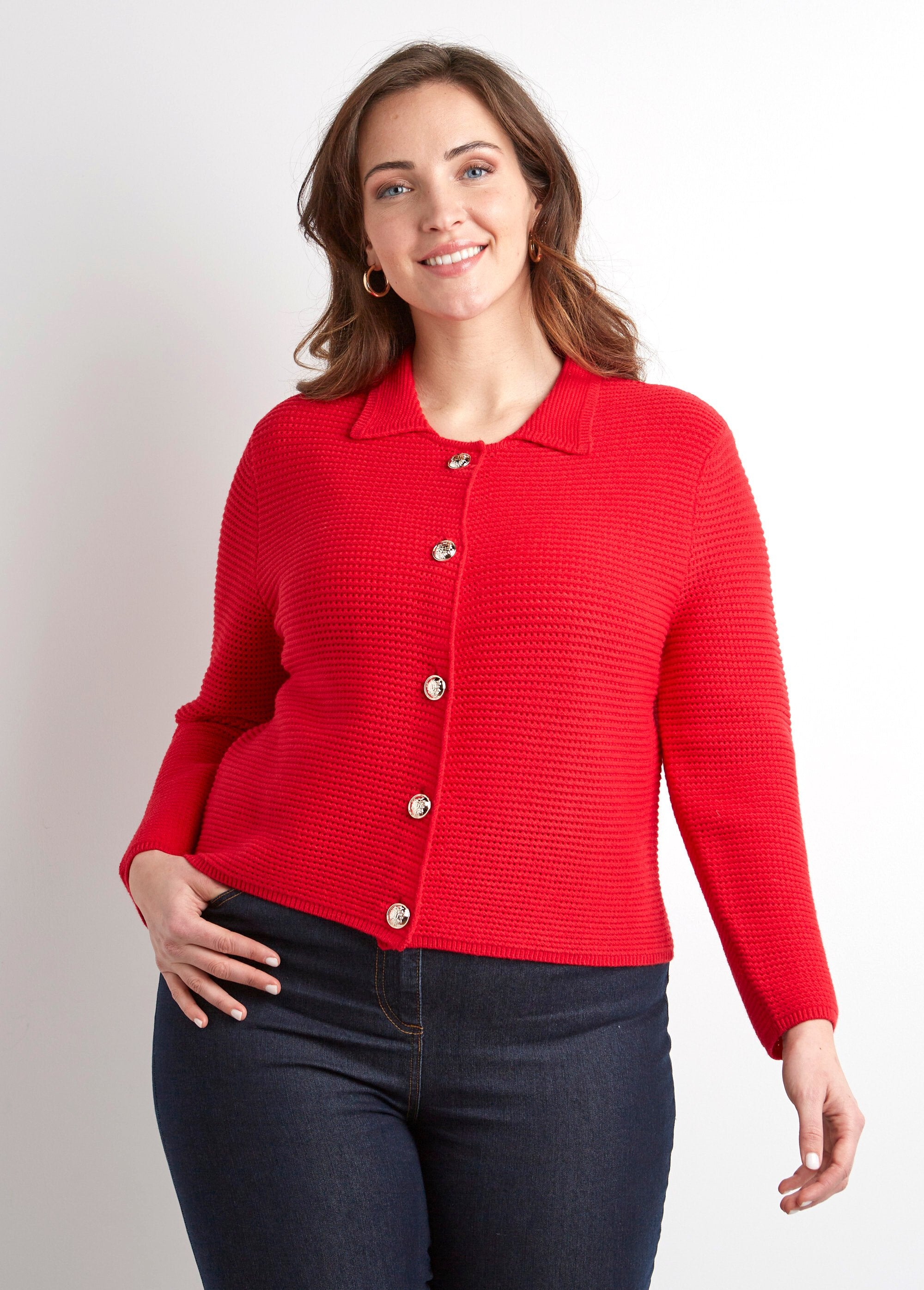 Gilet_boutonné_uni_avec_col_manches_longues_Rouge_FA1_curvy