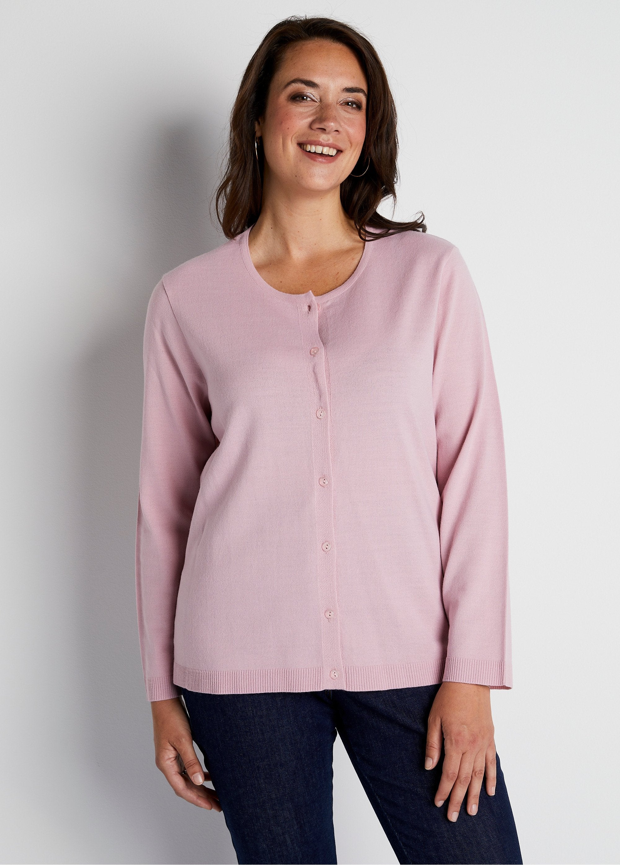 Colete_cardigan_curto_liso_com_botões_ROSA_FA1_curvy