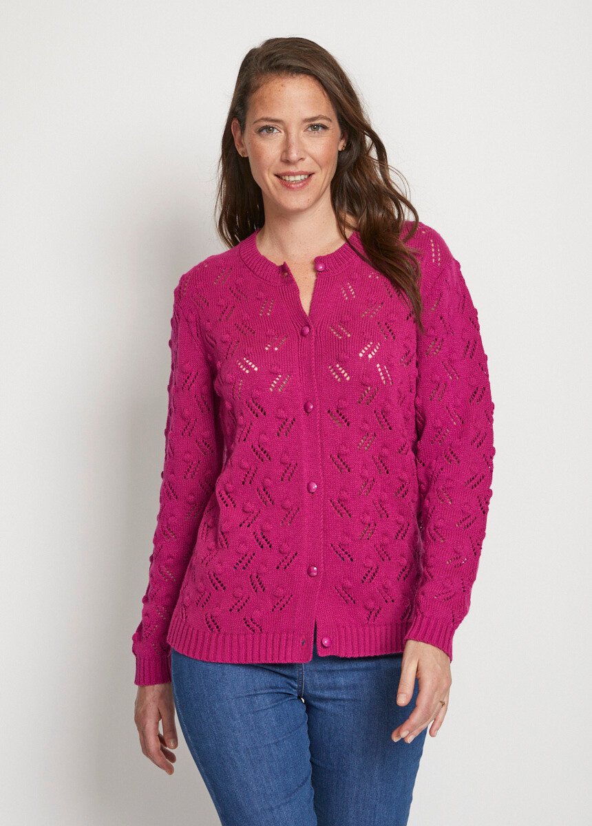 Gilet_cardigan_boutonné_court_maille_boules_Cassis_FA1_slim