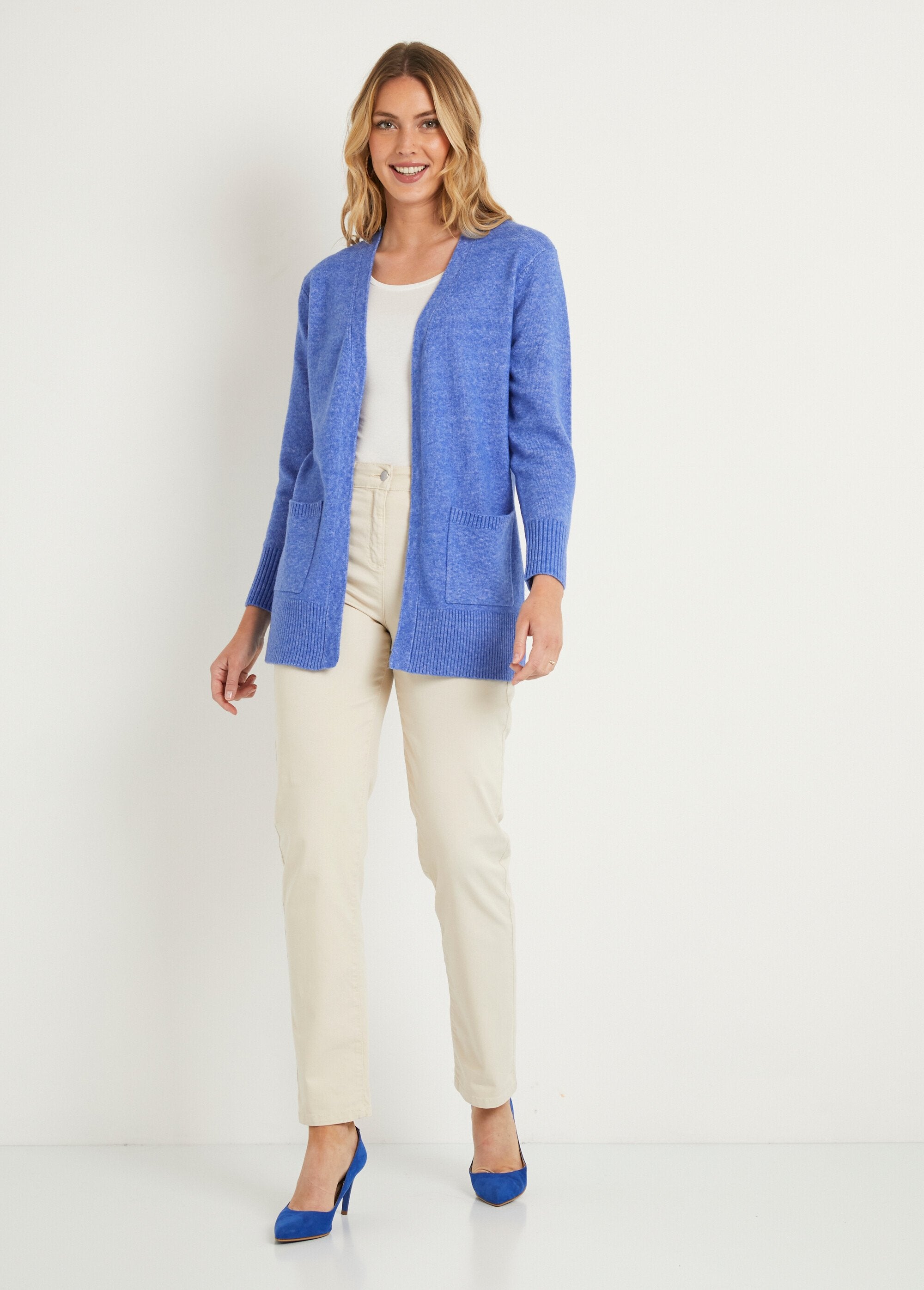 Gilet_chiné_long_bord_à_bord_avec_laine_Bleu_SF1_slim