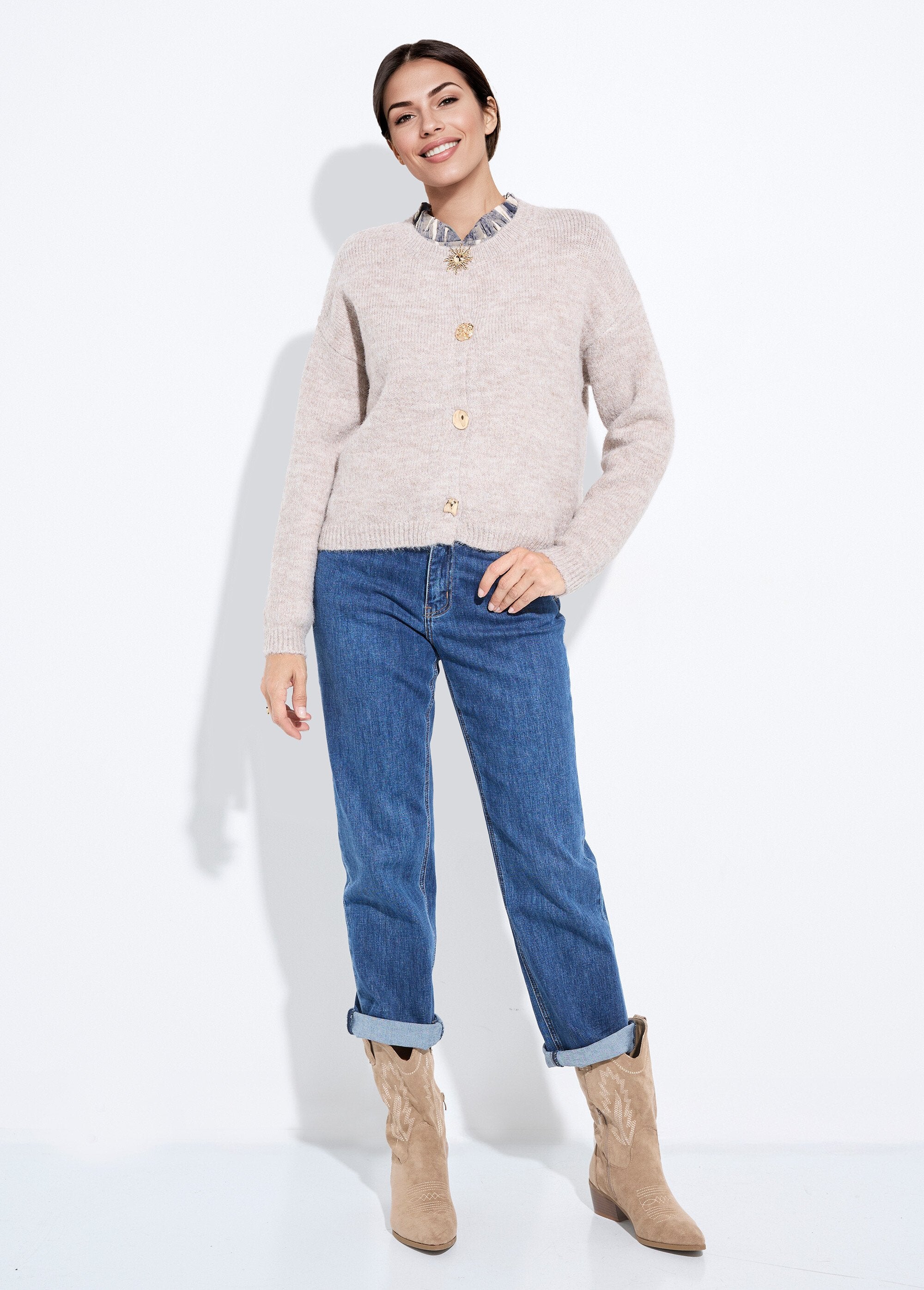 Gilet_col_rond_laine,_boutons_bijoux_métal_Beige_SF1_slim