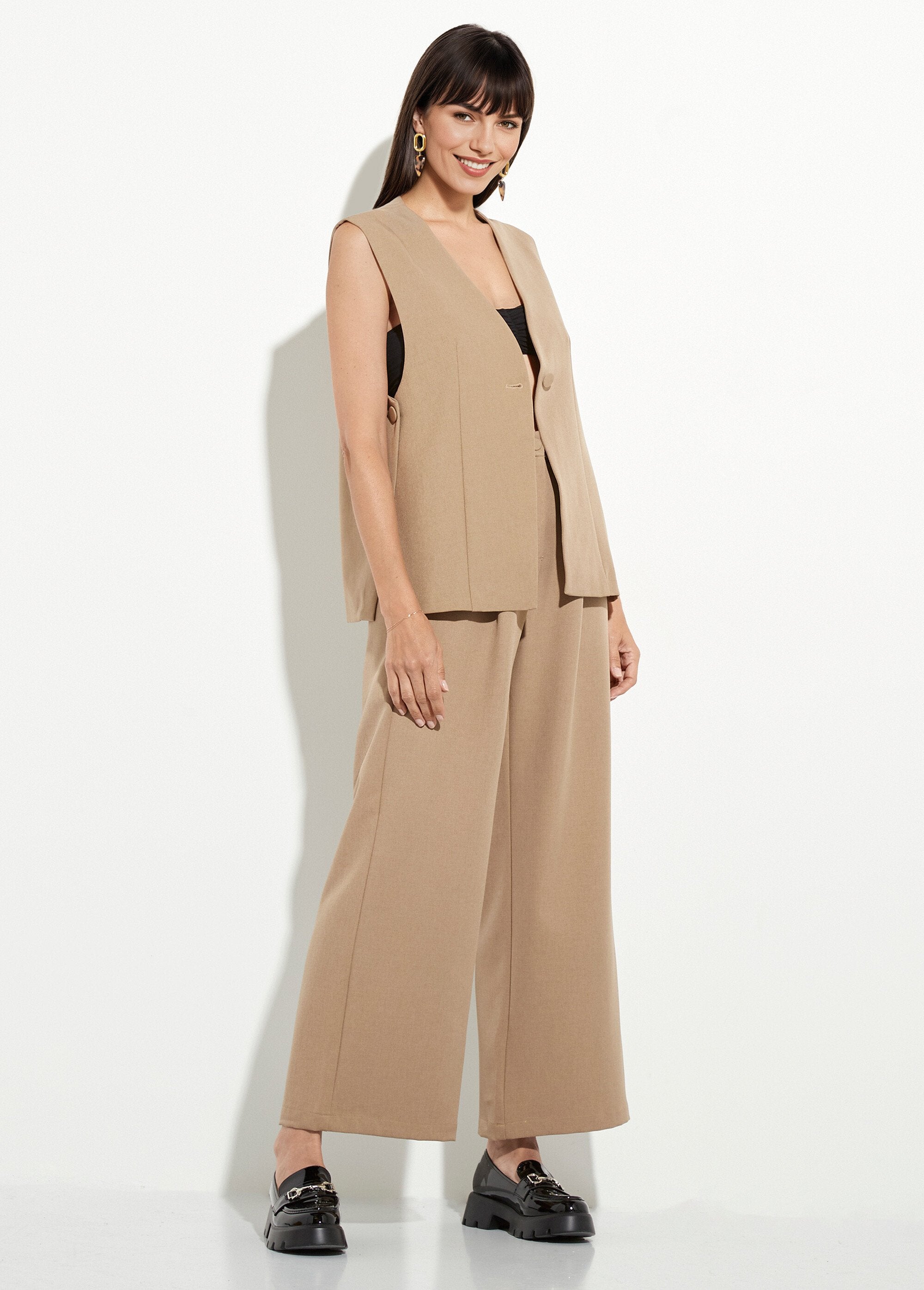 Gilet_costume_sans_manches_bouton_côtés_Beige_SF1_slim