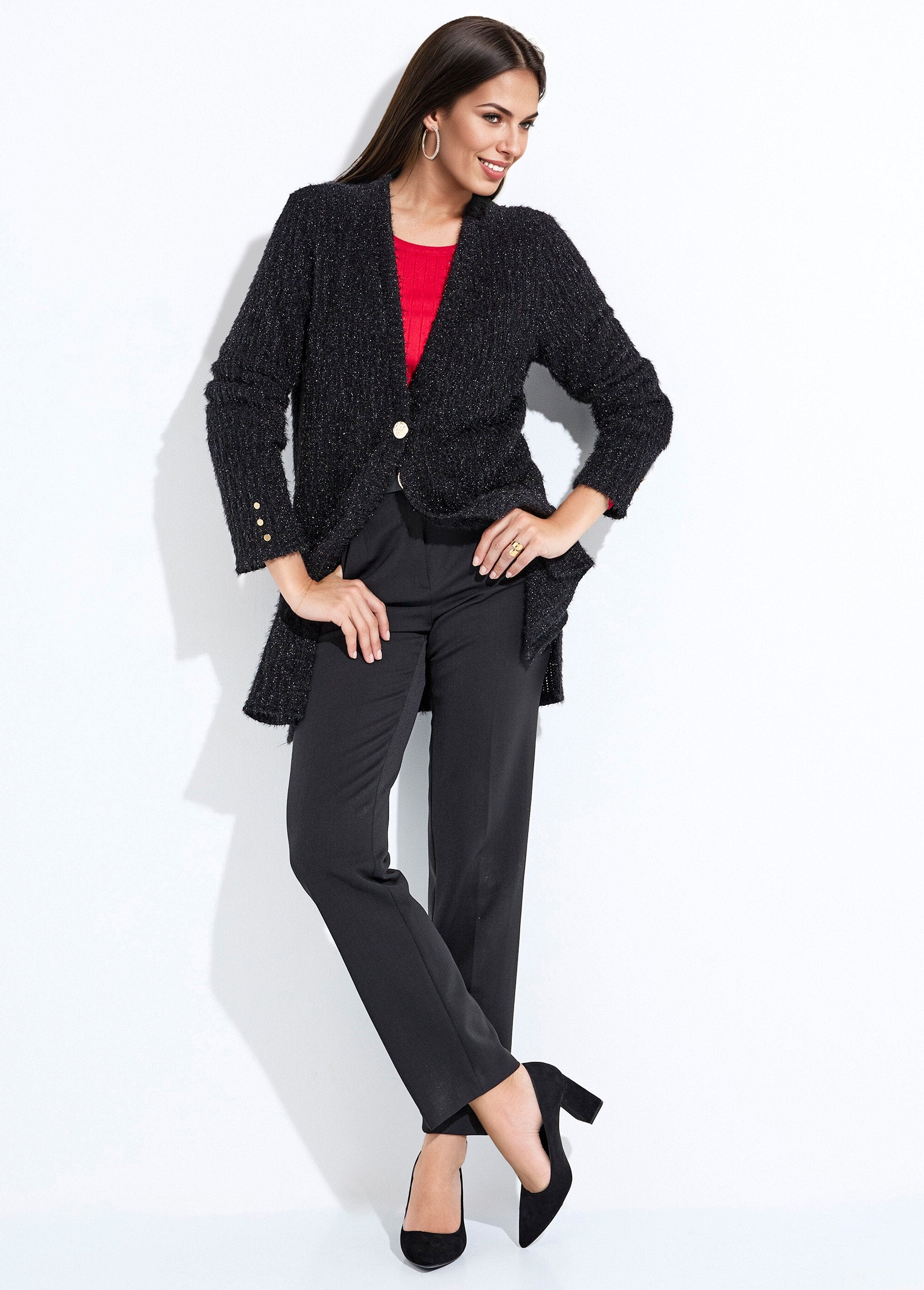 Gilet_long_ample_col_V_maille_scintillante_reliefée_Noir_SF1_slim